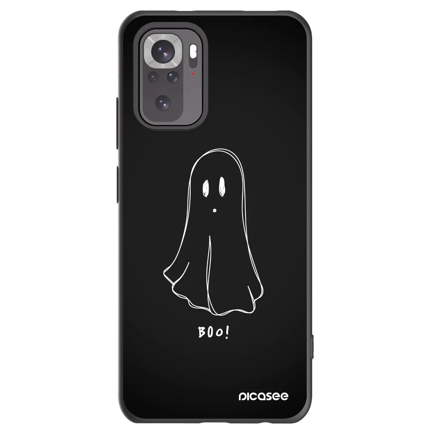 Picasee husă neagră din silicon pentru Xiaomi Redmi Note 10 - Ghost 2
