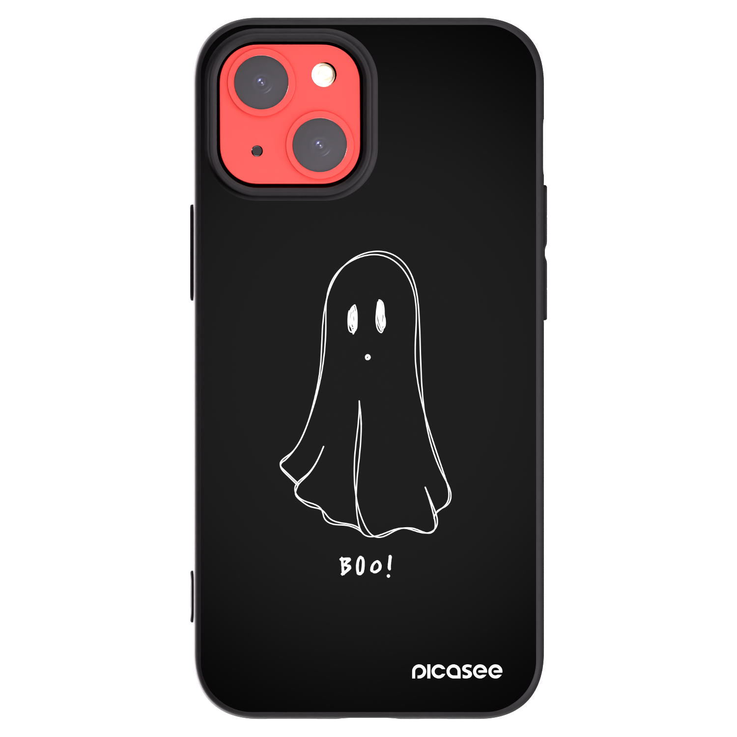 Picasee husă neagră din silicon pentru Apple iPhone 13 mini - Ghost 2