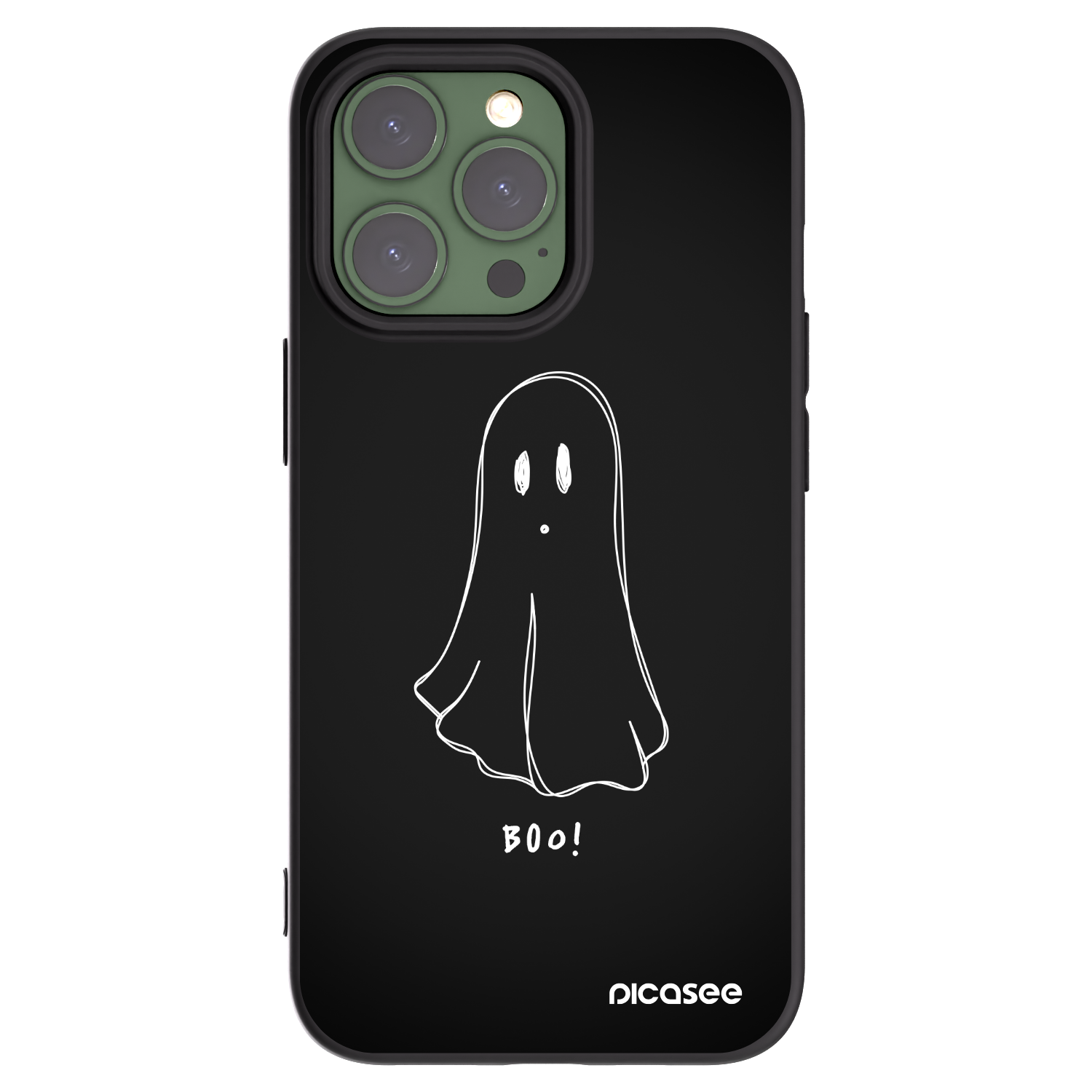Picasee husă neagră din silicon pentru Apple iPhone 13 Pro - Ghost 2
