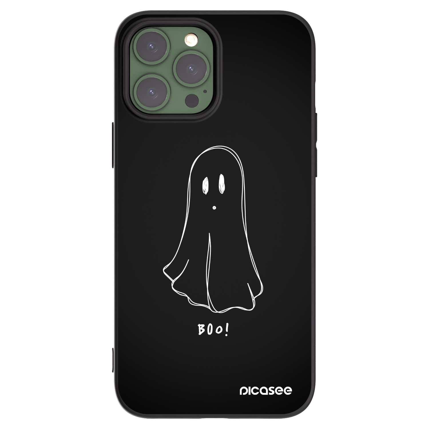 Picasee husă neagră din silicon pentru Apple iPhone 13 Pro Max - Ghost 2
