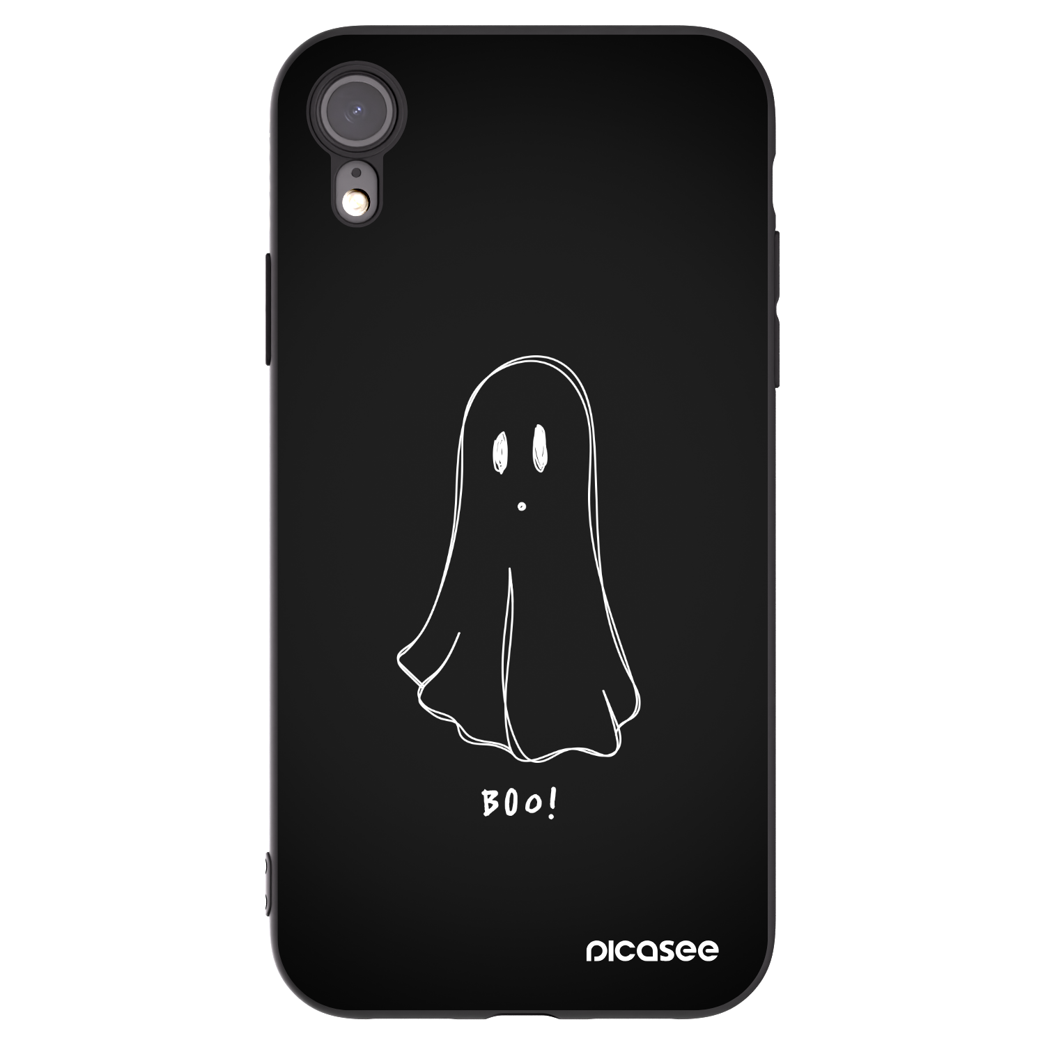 Picasee husă neagră din silicon pentru Apple iPhone XR - Ghost 2
