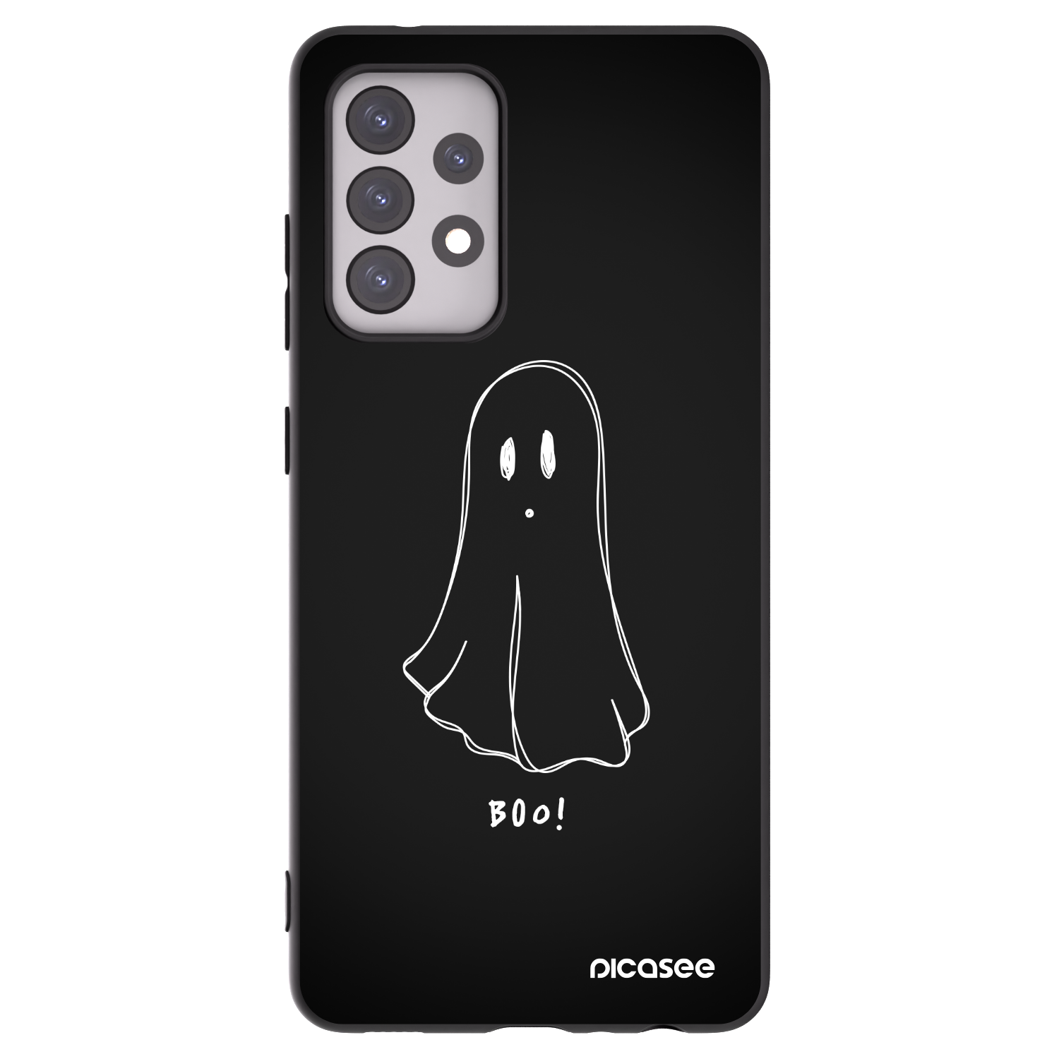 Picasee husă neagră din silicon pentru Samsung Galaxy A52s 5G A528B - Ghost 2