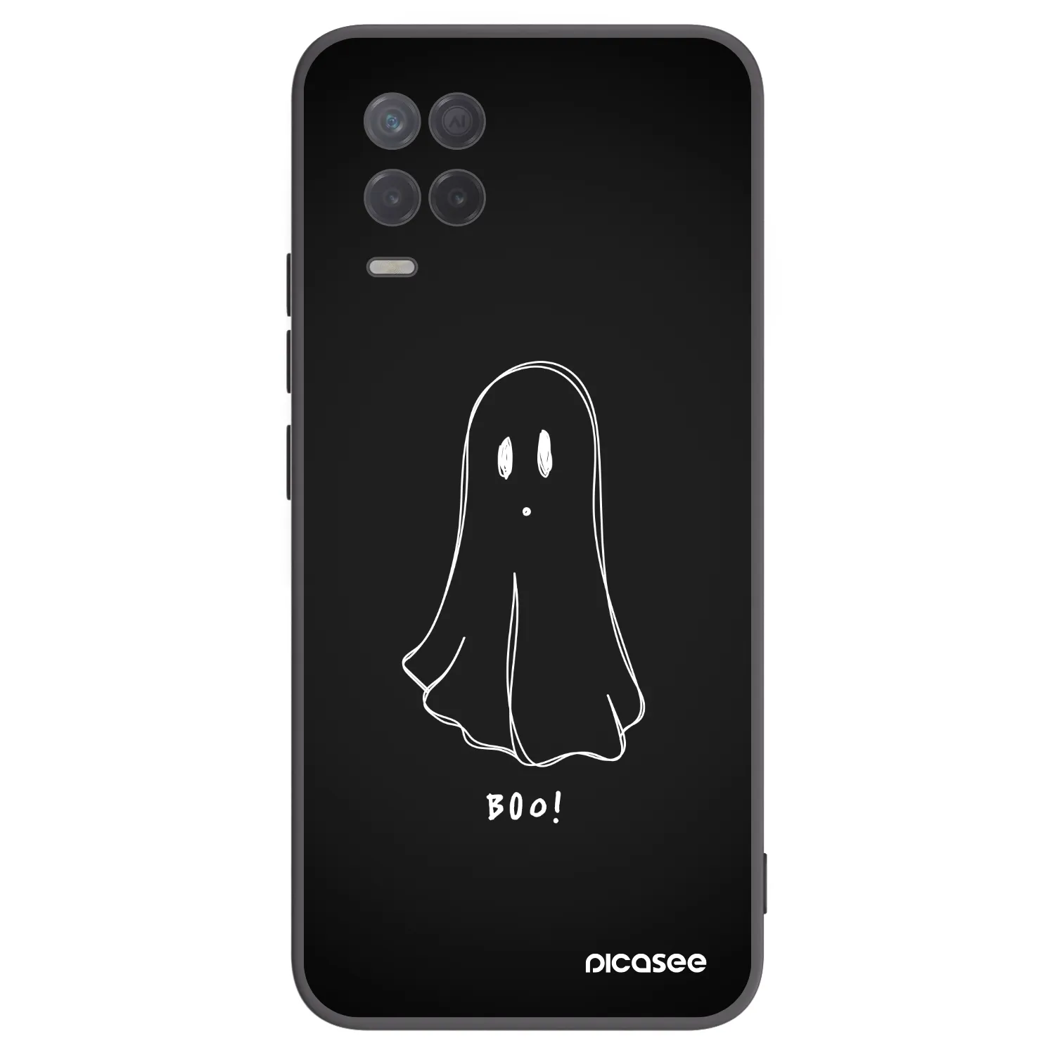 Picasee husă neagră din silicon pentru Realme 8 5G - Ghost 2