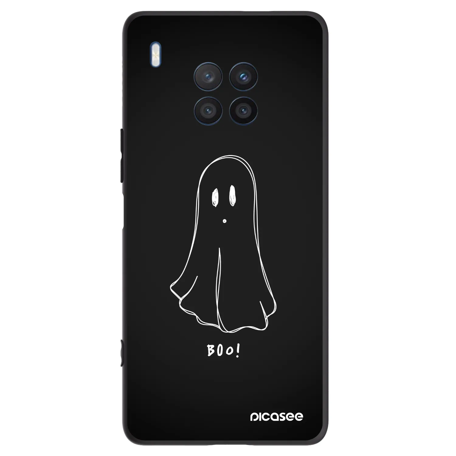 Picasee husă neagră din silicon pentru Honor 50 Lite - Ghost 2