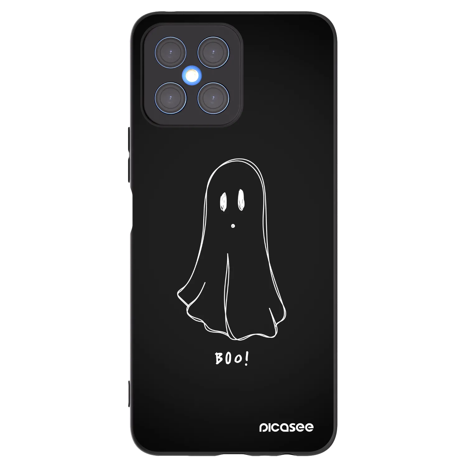 Picasee husă neagră din silicon pentru Honor X8 4G - Ghost 2