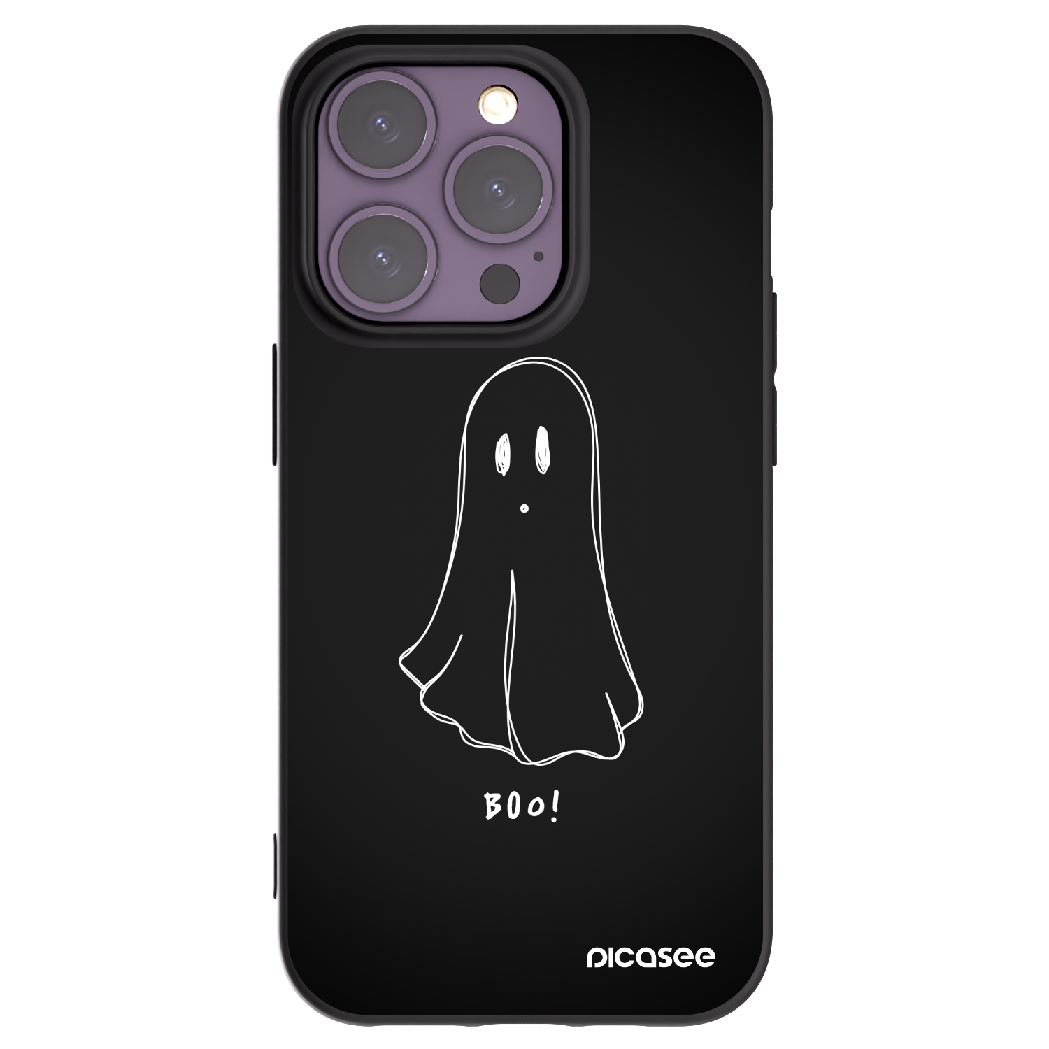 Picasee husă neagră din silicon pentru Apple iPhone 14 Pro - Ghost 2
