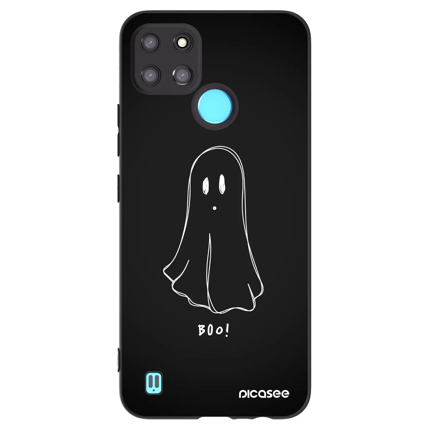 Picasee husă neagră din silicon pentru Realme C21Y - Ghost 2