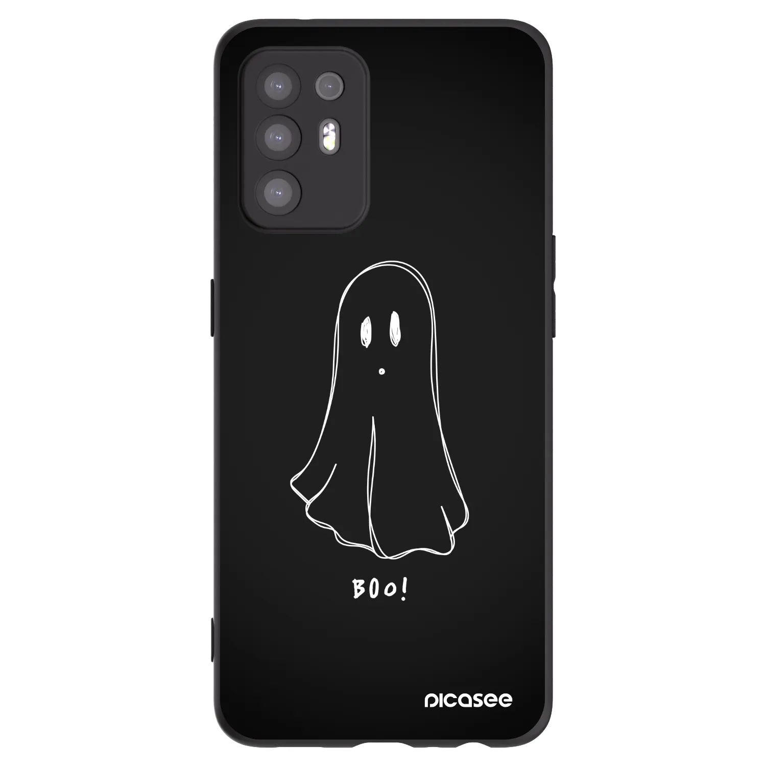 Picasee husă neagră din silicon pentru OPPO A94 5G - Ghost 2
