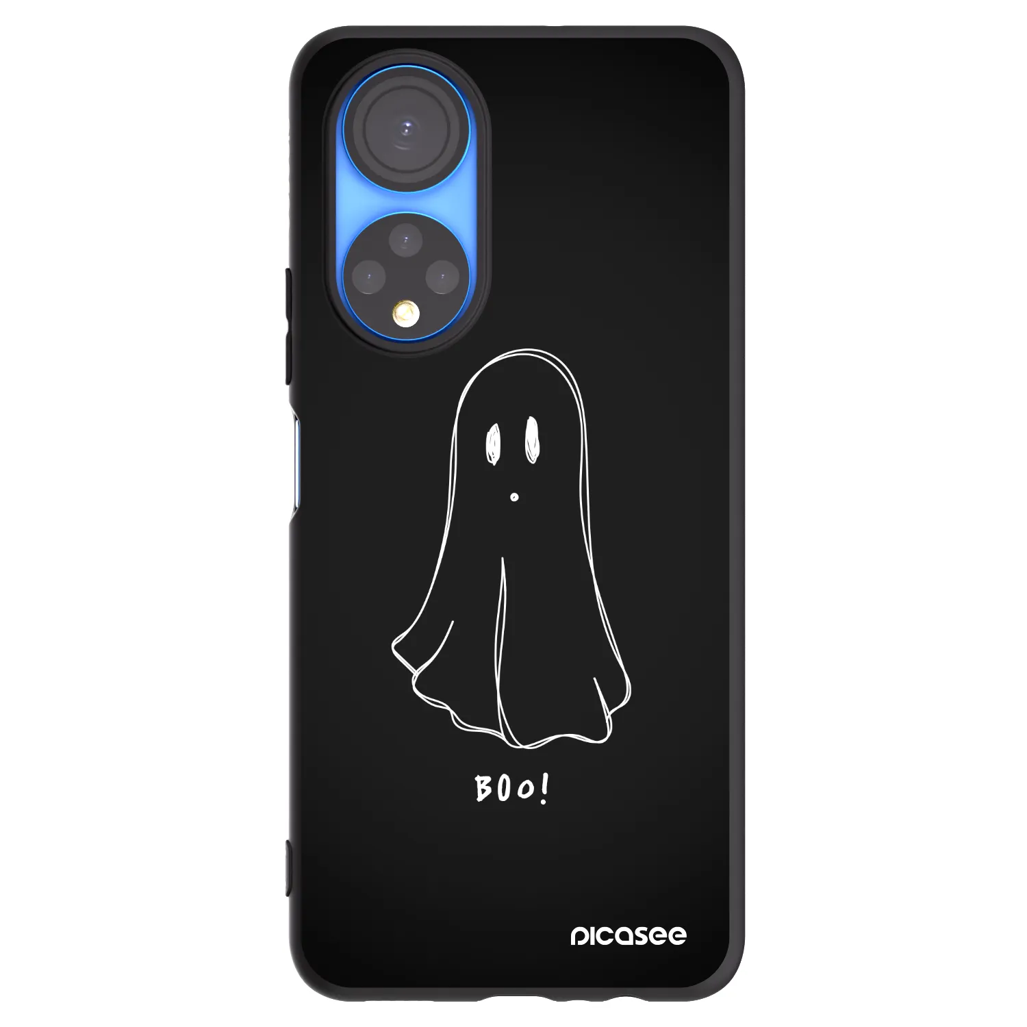 Picasee husă neagră din silicon pentru Honor X7 - Ghost 2