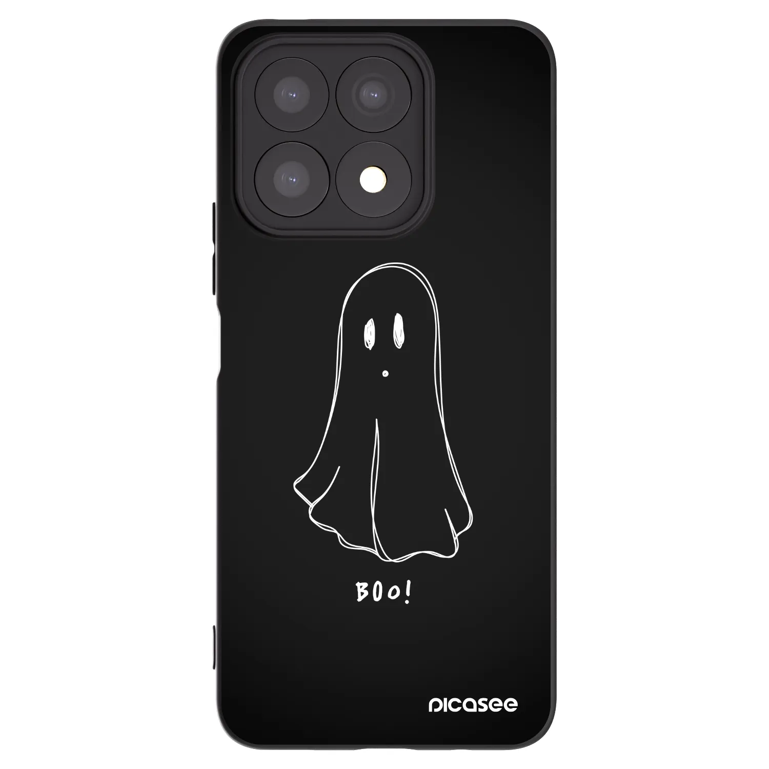 Picasee husă neagră din silicon pentru Honor X8a - Ghost 2