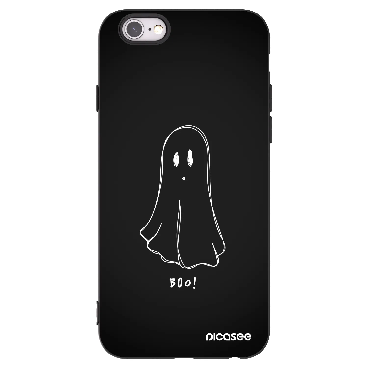 Picasee husă neagră din silicon pentru Apple iPhone 6/6S - Ghost 2