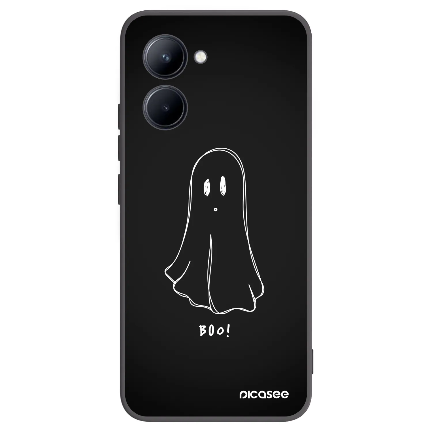 Picasee husă neagră din silicon pentru Realme C33 (2023) - Ghost 2