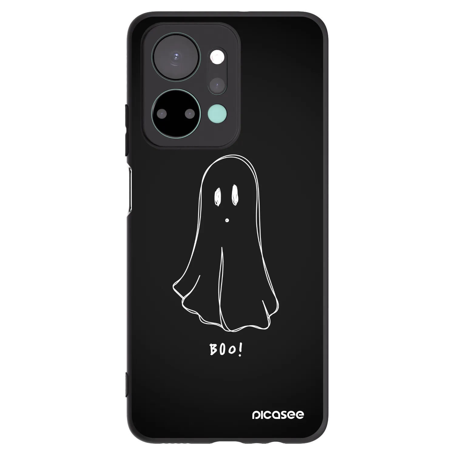 Picasee husă neagră din silicon pentru Honor X7a - Ghost 2