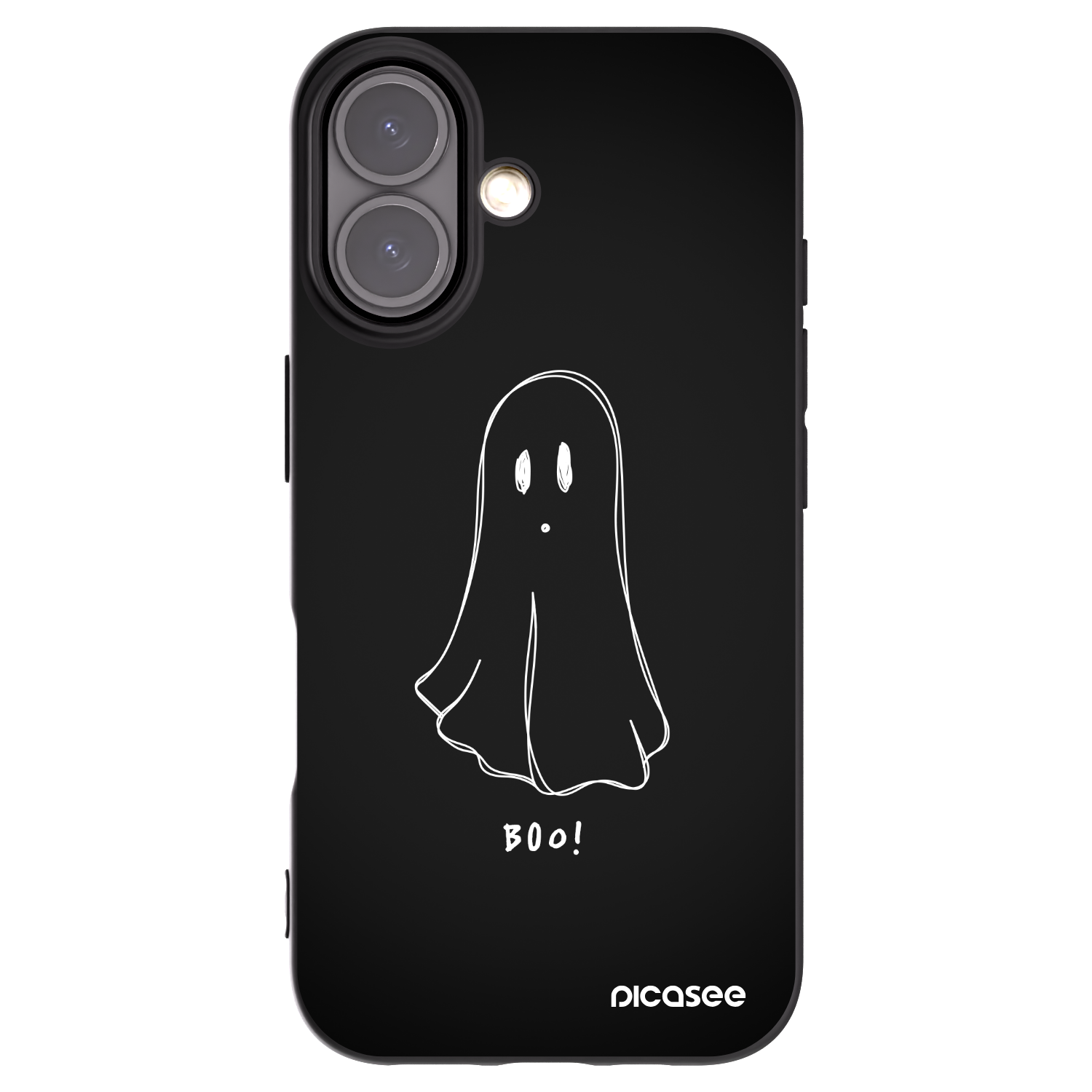 Picasee husă neagră din silicon pentru Apple iPhone 16 - Ghost 2