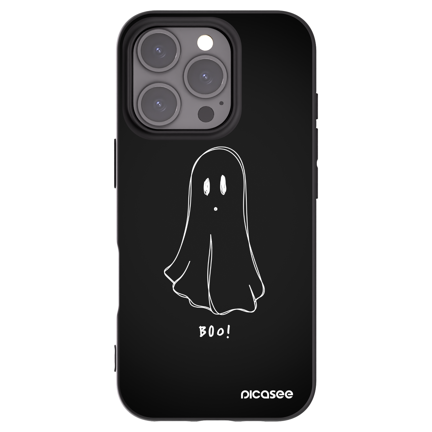 Picasee husă neagră din silicon pentru Apple iPhone 16 Pro - Ghost 2