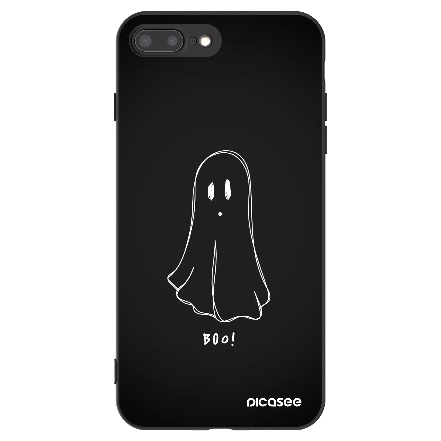 Picasee husă neagră din silicon pentru Apple iPhone 7 Plus - Ghost 2