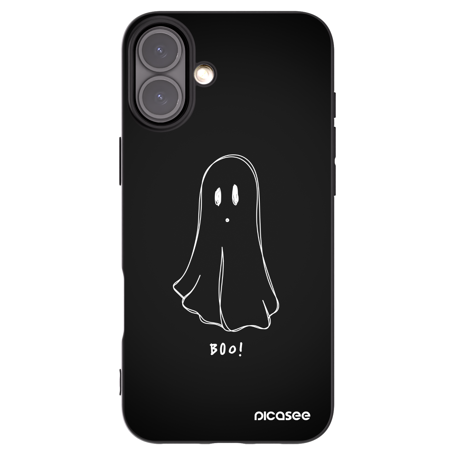 Picasee husă neagră din silicon pentru Apple iPhone 16 Plus - Ghost 2