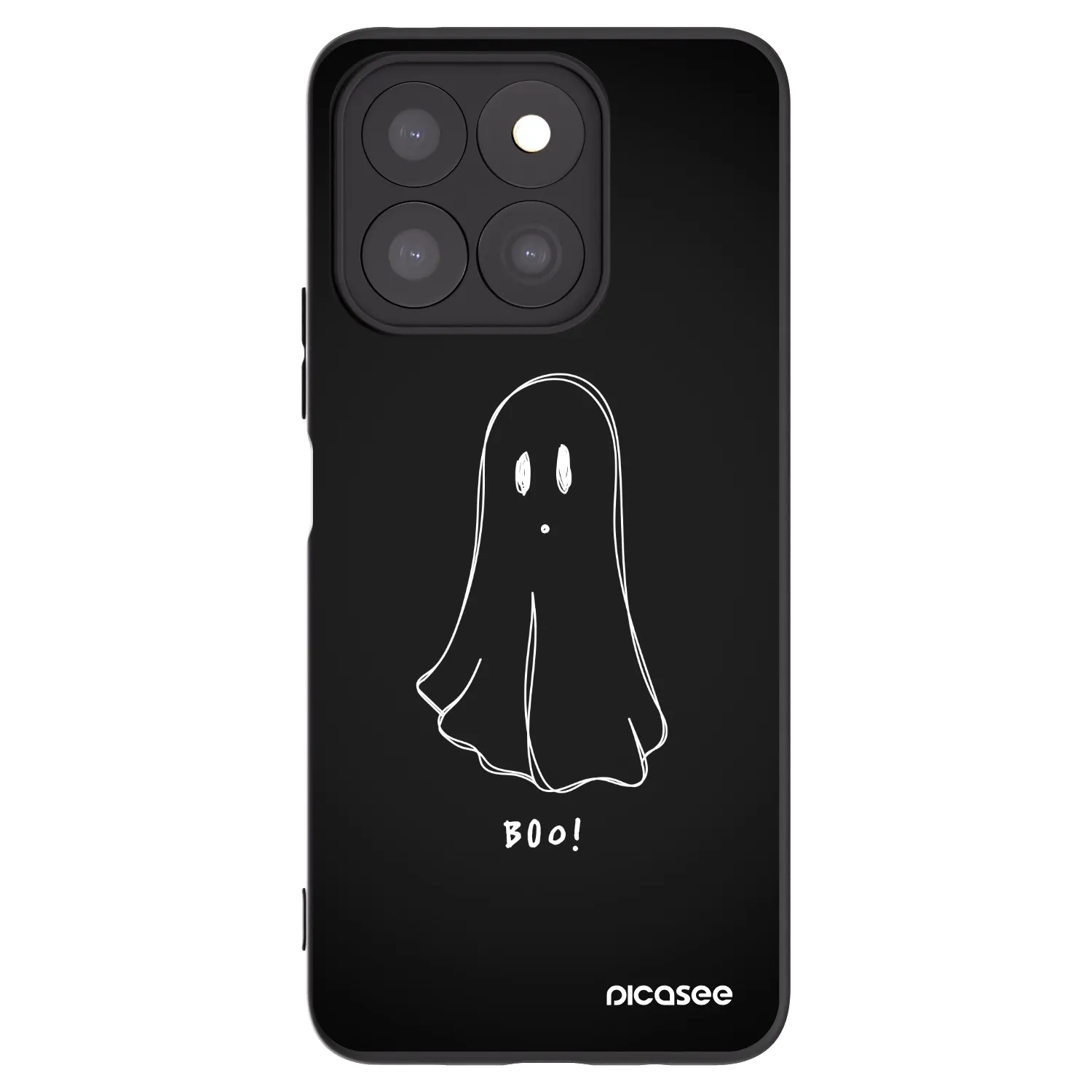 Picasee husă neagră din silicon pentru Honor X8c - Ghost 2