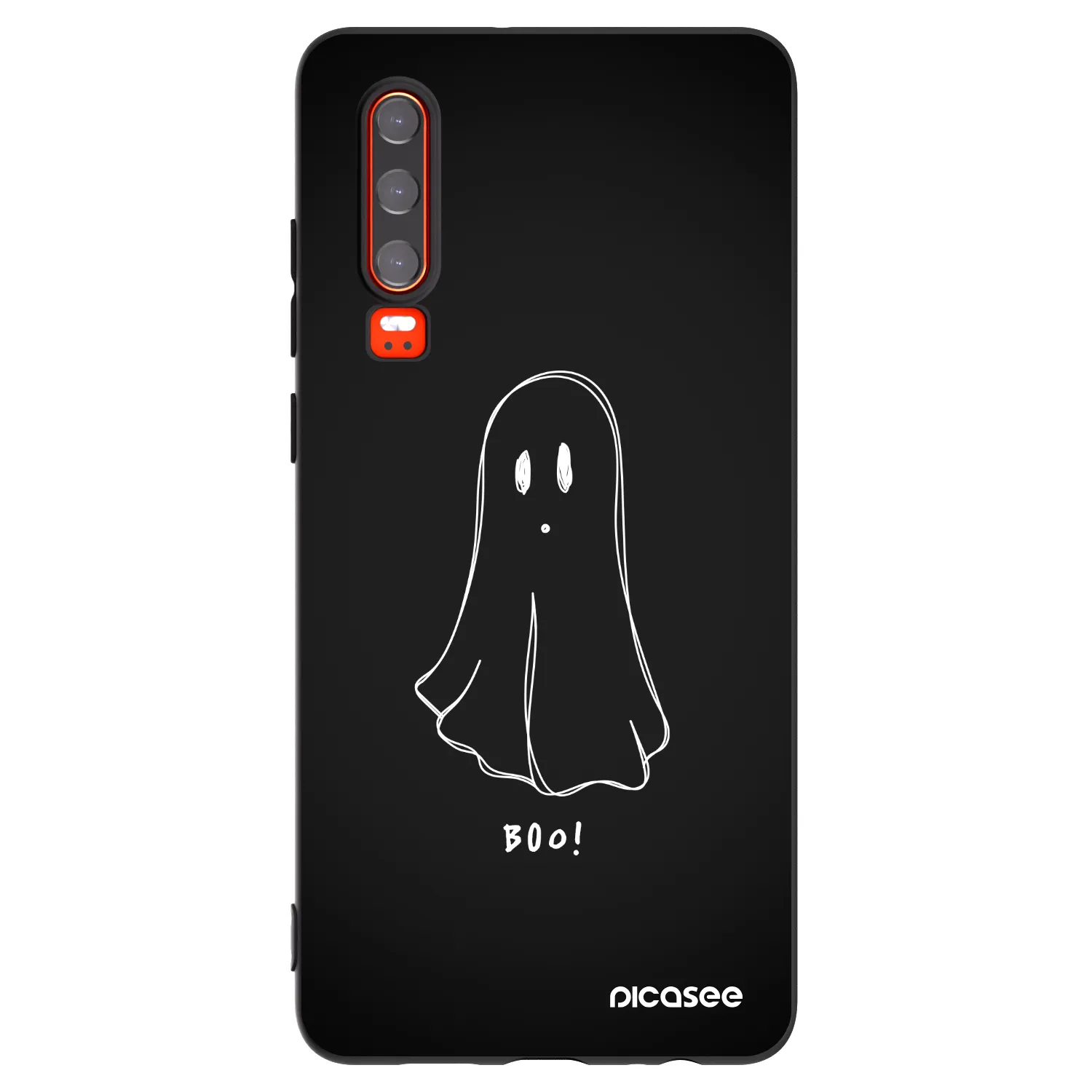 Picasee husă neagră din silicon pentru Huawei P30 - Ghost 2