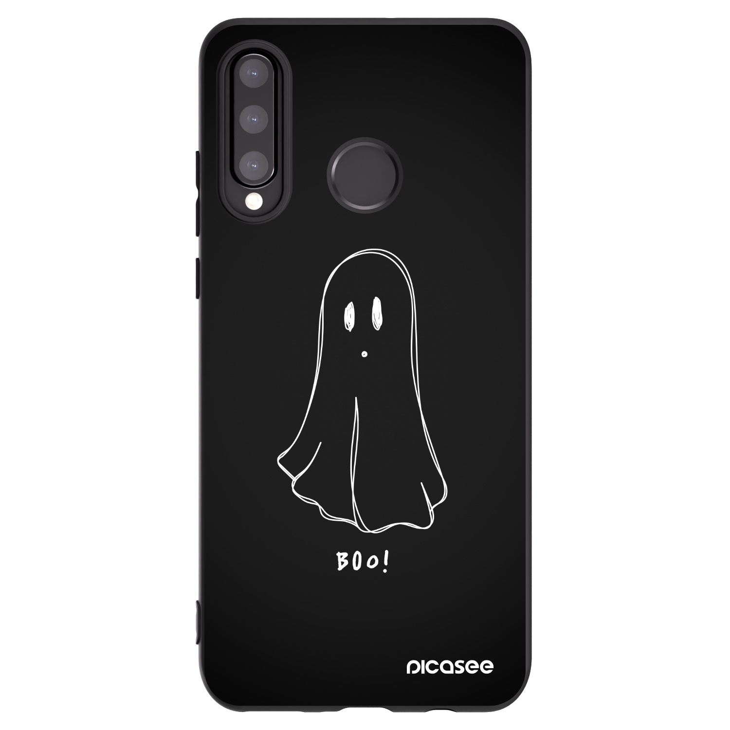 Picasee husă neagră din silicon pentru Huawei P30 Lite - Ghost 2