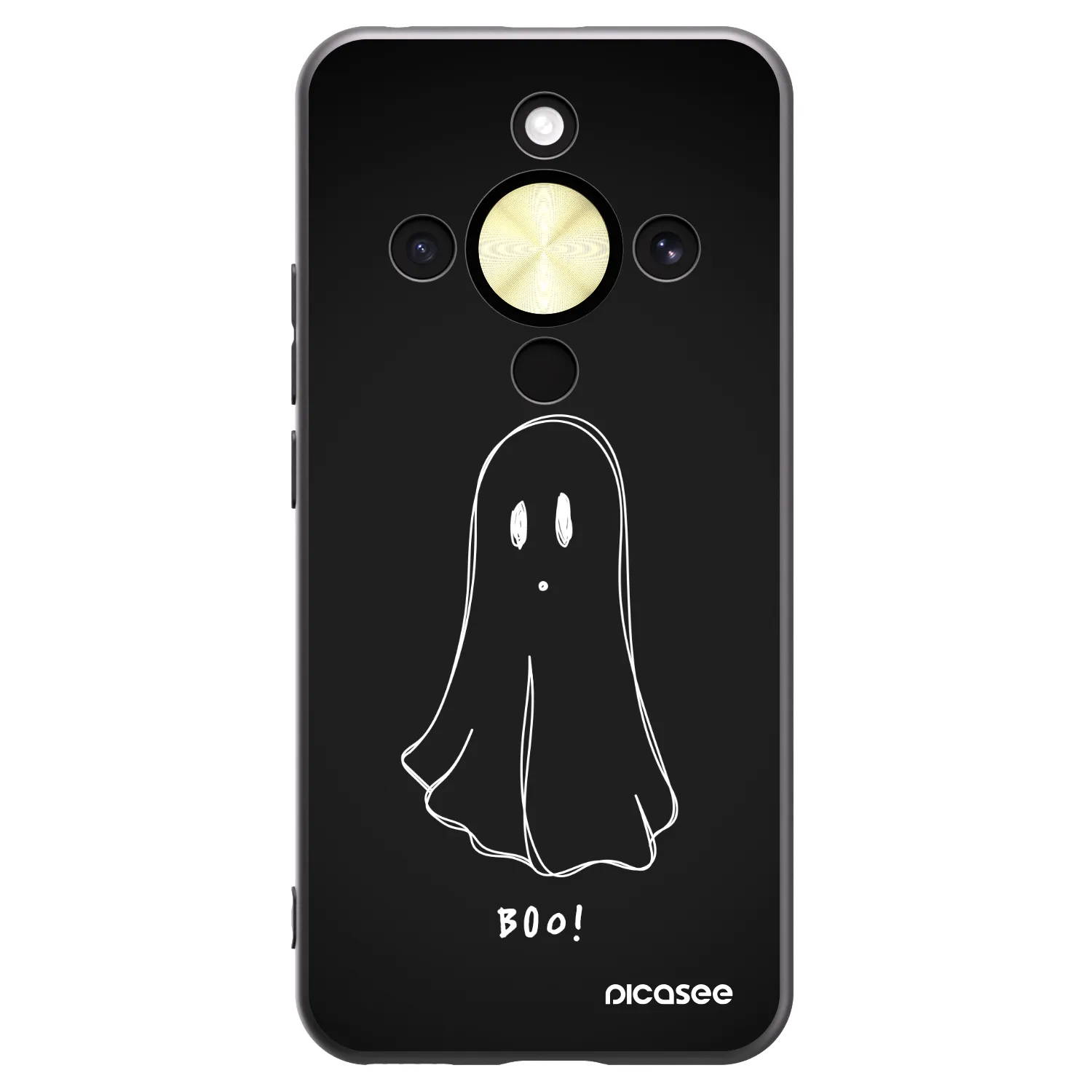 Picasee husă neagră din silicon pentru Honor Magic8 Lite 5G - Ghost 2