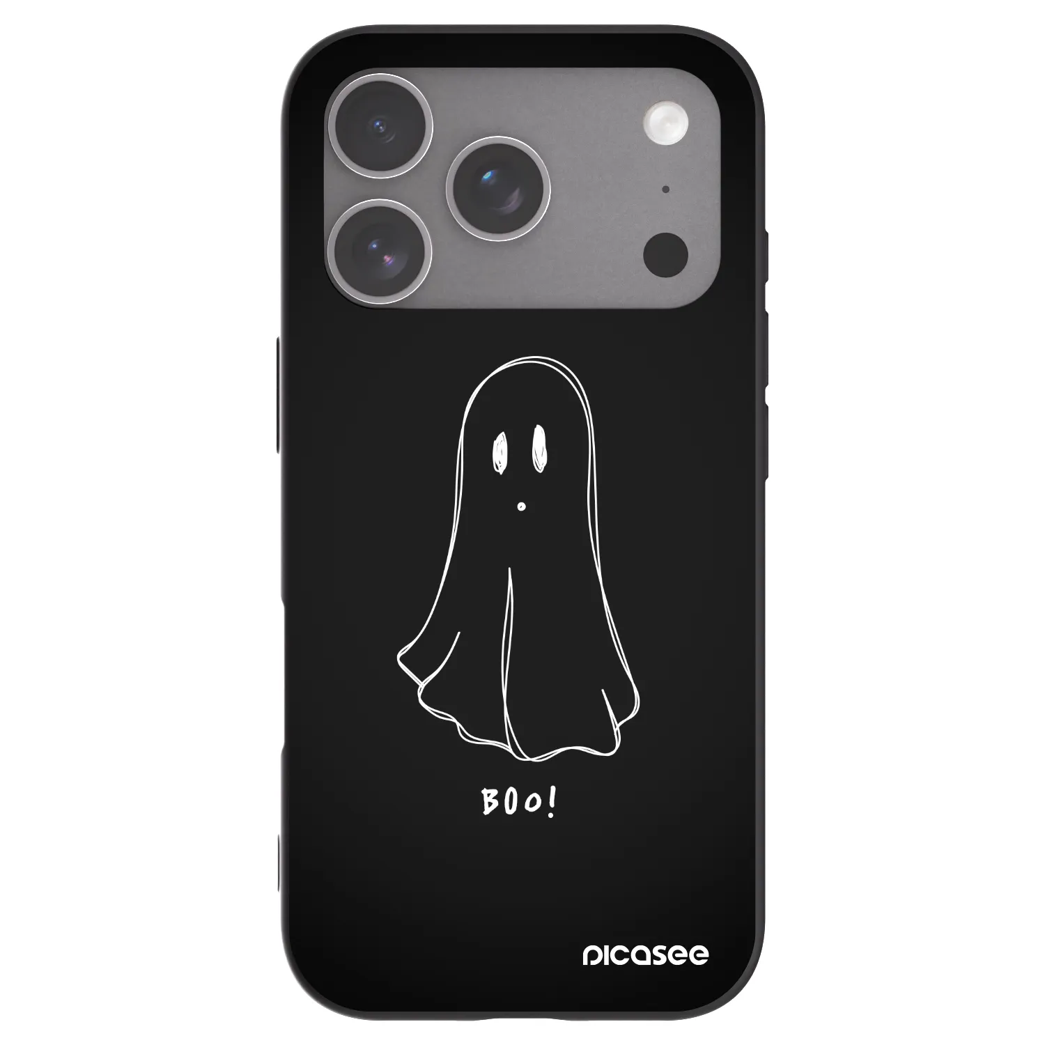 Picasee husă neagră din silicon pentru Apple iPhone 18 Pro - Ghost 2