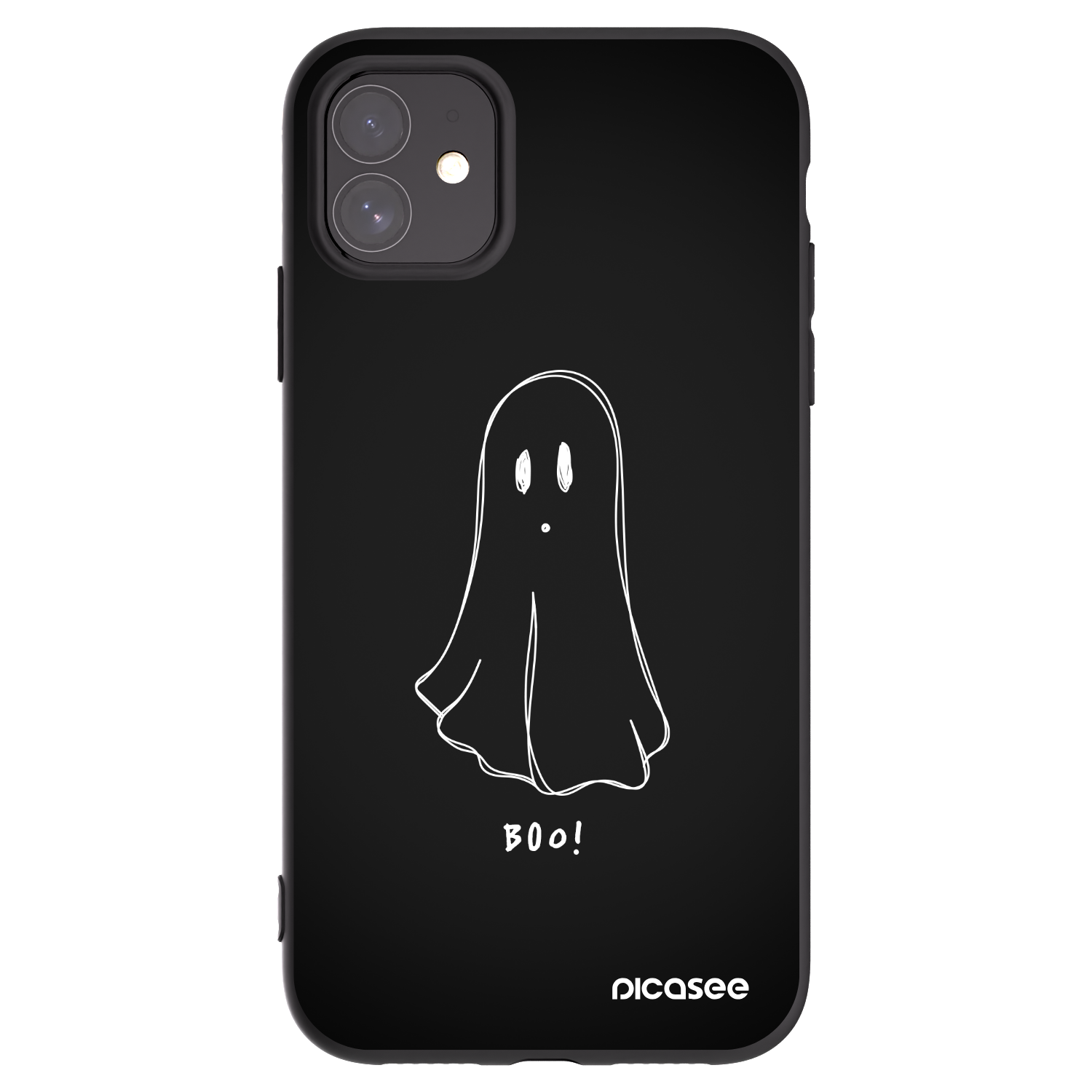 Picasee husă neagră din silicon pentru Apple iPhone 11 - Ghost 2