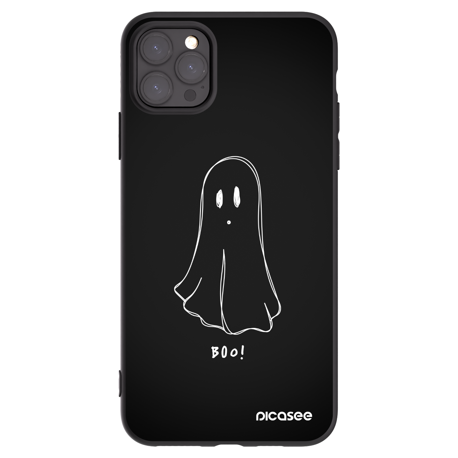 Picasee husă neagră din silicon pentru Apple iPhone 11 Pro Max - Ghost 2