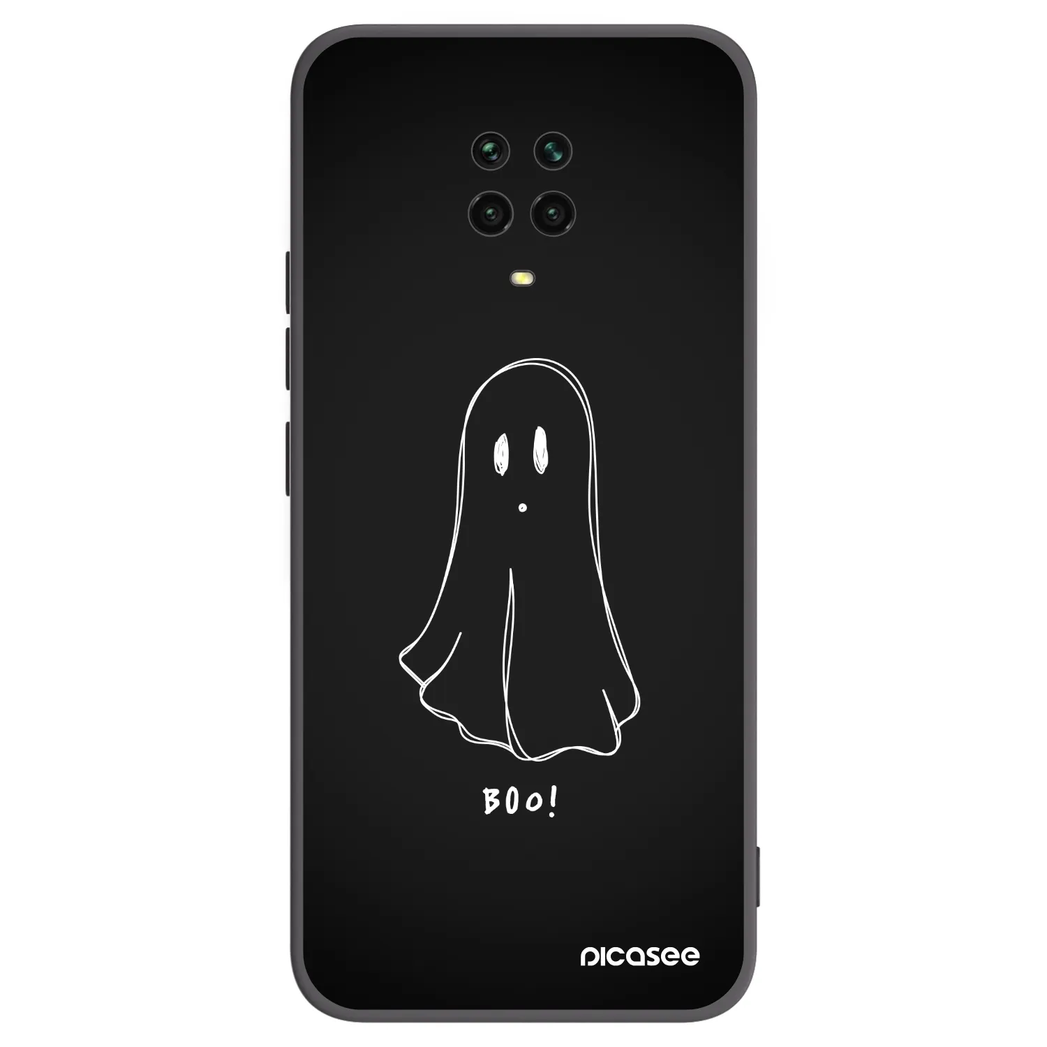 Picasee husă neagră din silicon pentru Xiaomi Redmi Note 9S - Ghost 2