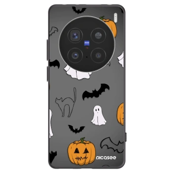 Picasee husă neagră din silicon pentru Vivo X200 Pro - Spooky crew