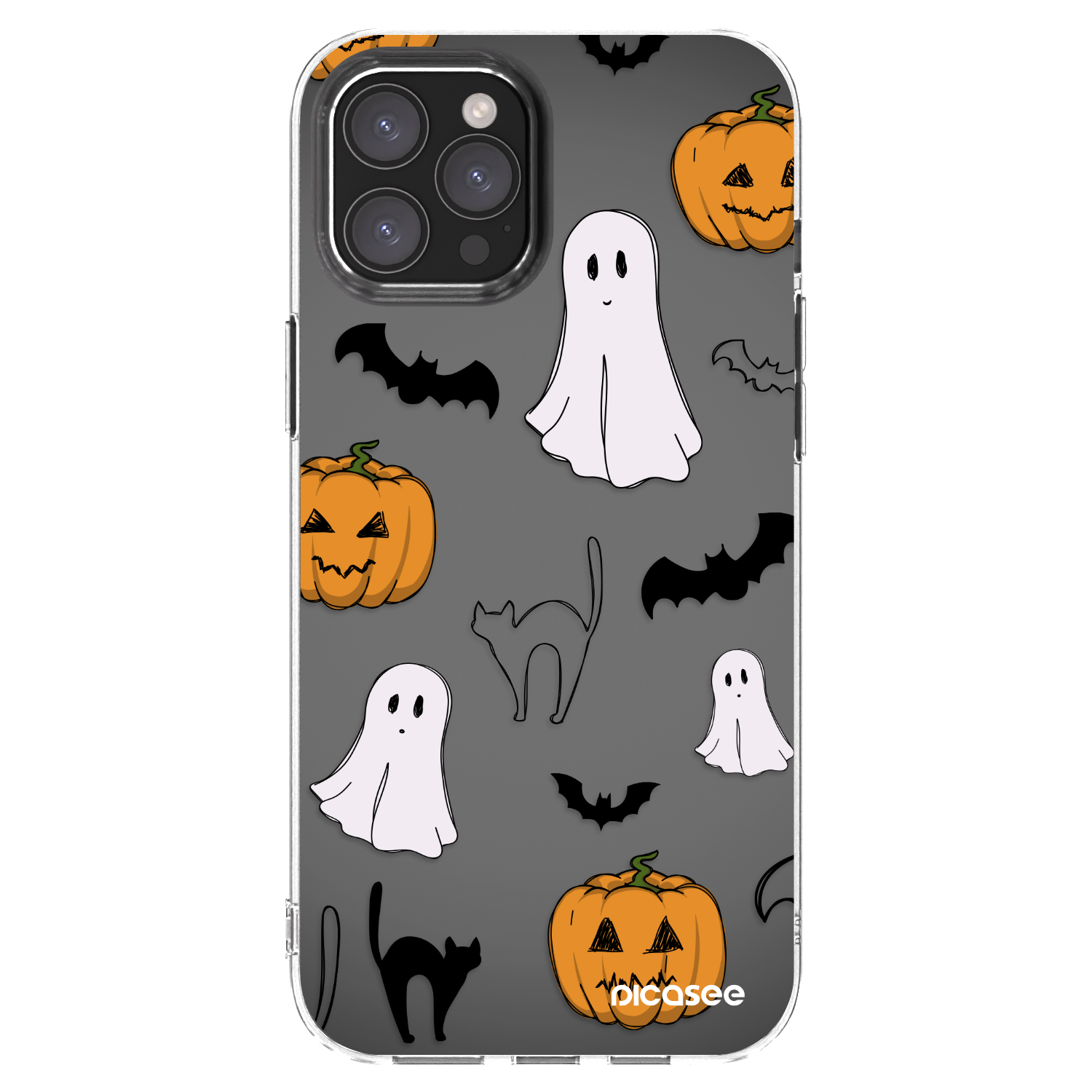 Picasee husă transparentă din silicon pentru Apple iPhone 12 Pro Max - Spooky crew