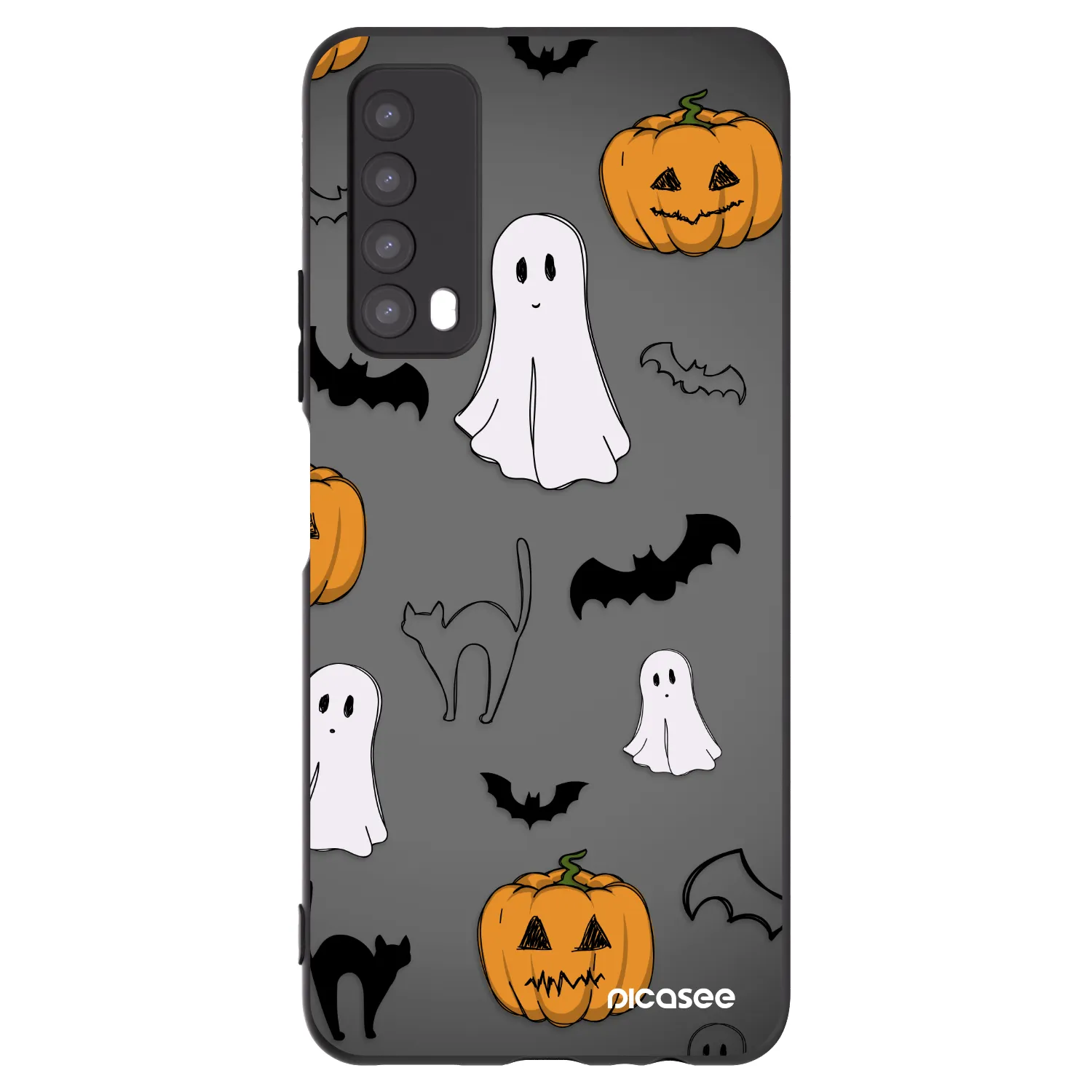 Picasee husă neagră din silicon pentru Huawei P Smart 2021 - Spooky crew