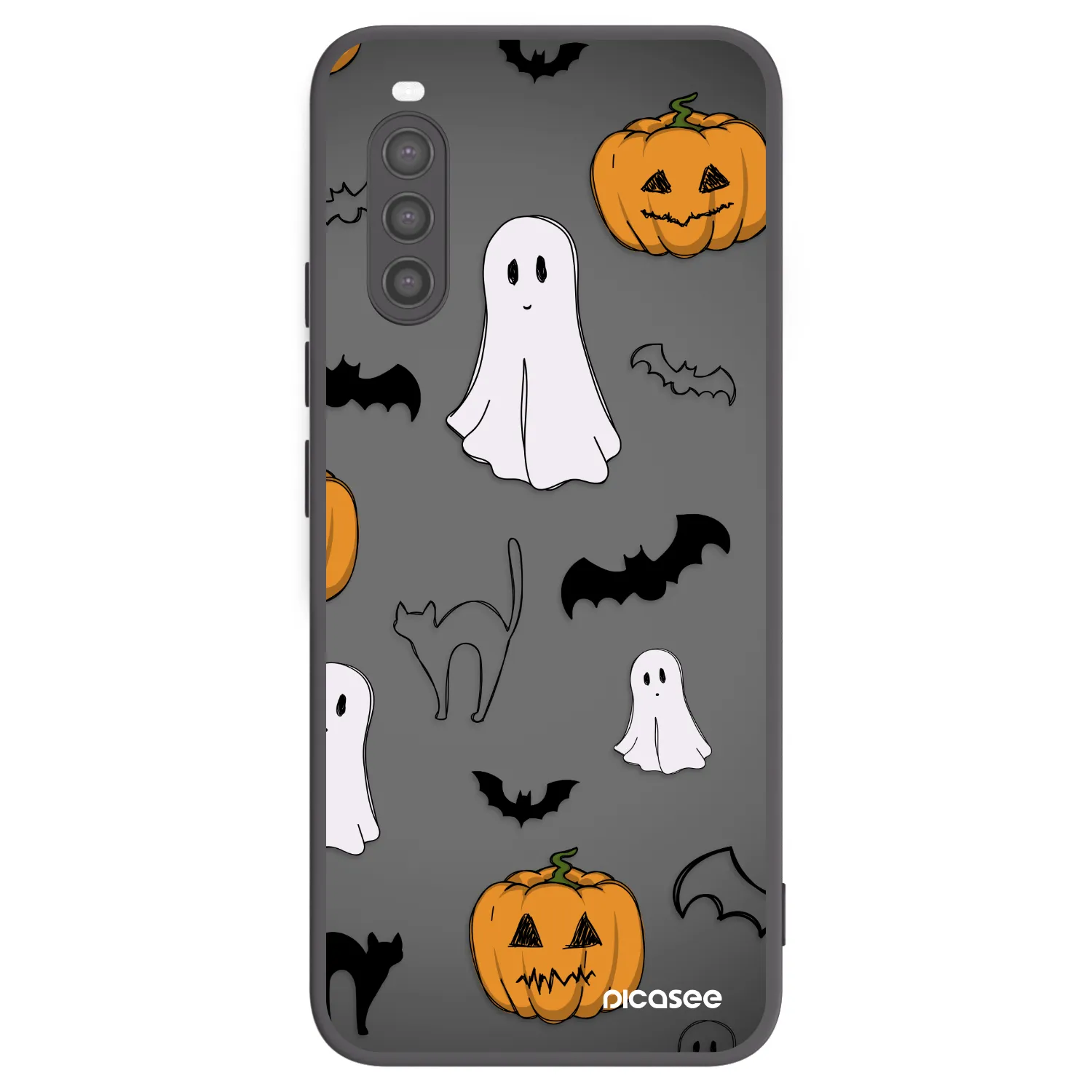 Picasee husă neagră din silicon pentru Sony Xperia 10 II - Spooky crew