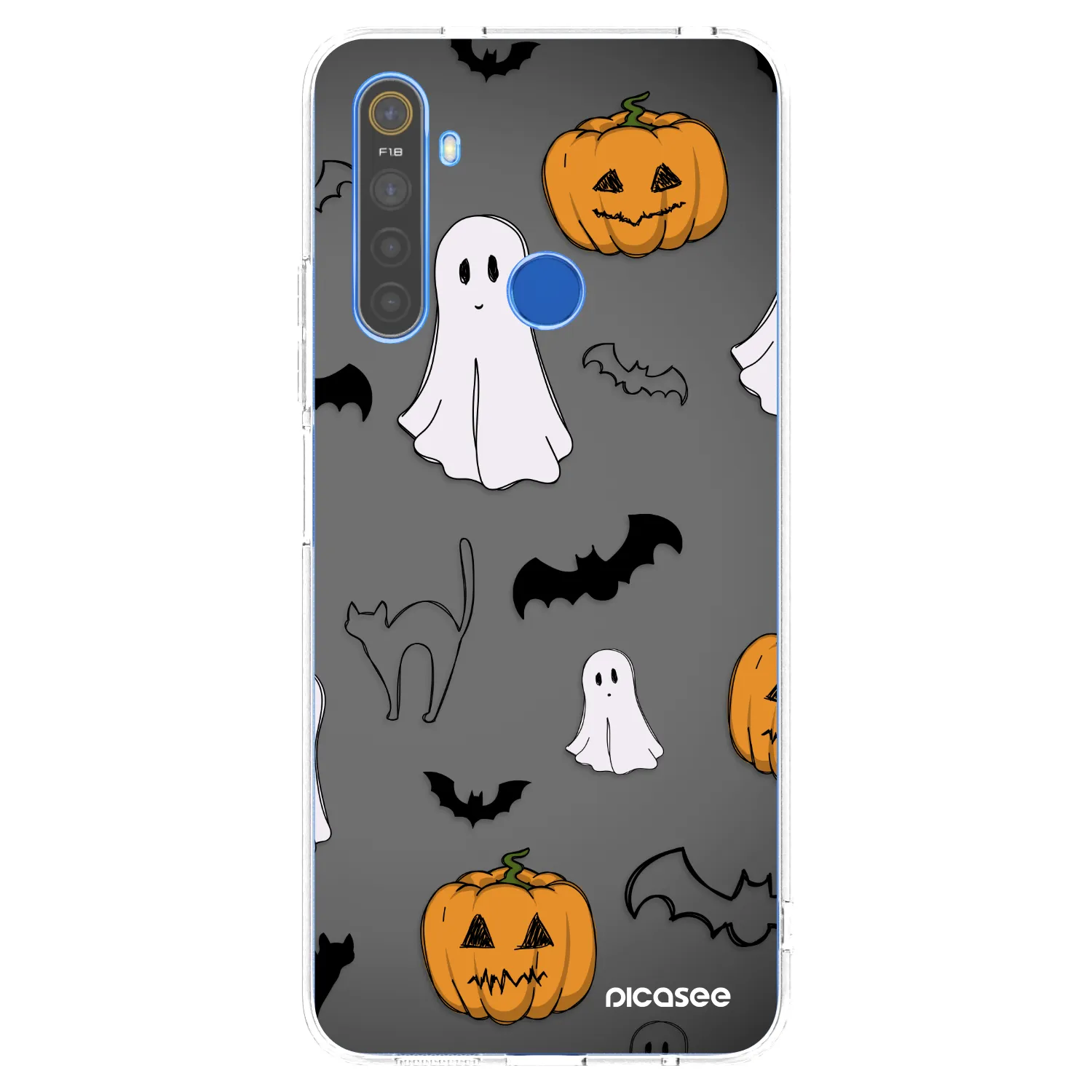 Picasee husă transparentă din silicon pentru Realme 5 - Spooky crew