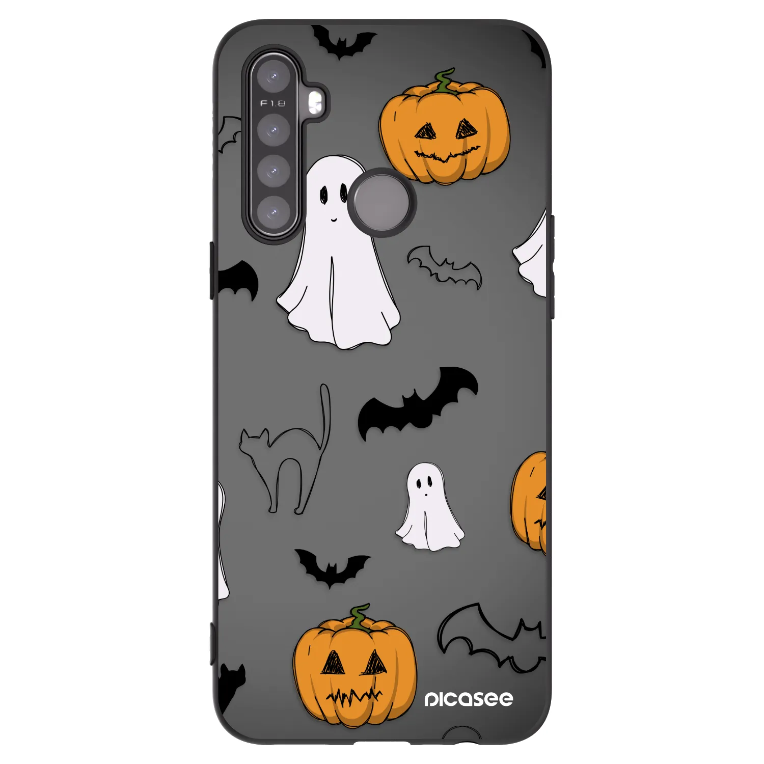 Picasee husă neagră din silicon pentru Realme 5 - Spooky crew