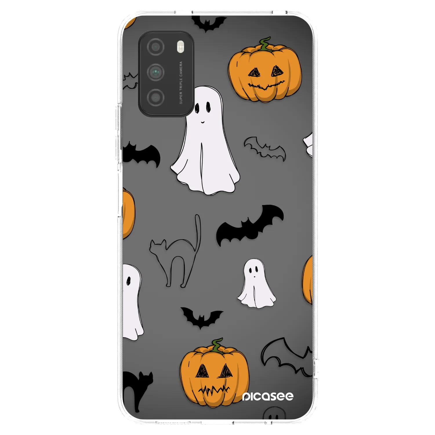 Picasee husă transparentă din silicon pentru Xiaomi Poco M3 - Spooky crew