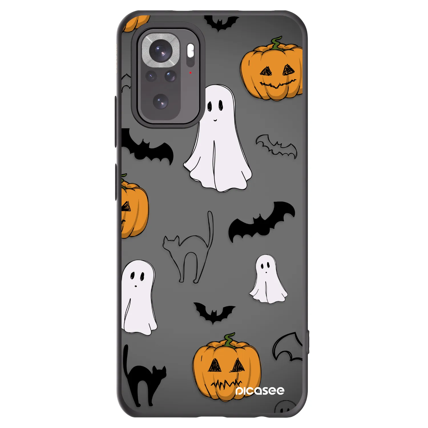 Picasee husă neagră din silicon pentru Xiaomi Redmi Note 10 - Spooky crew
