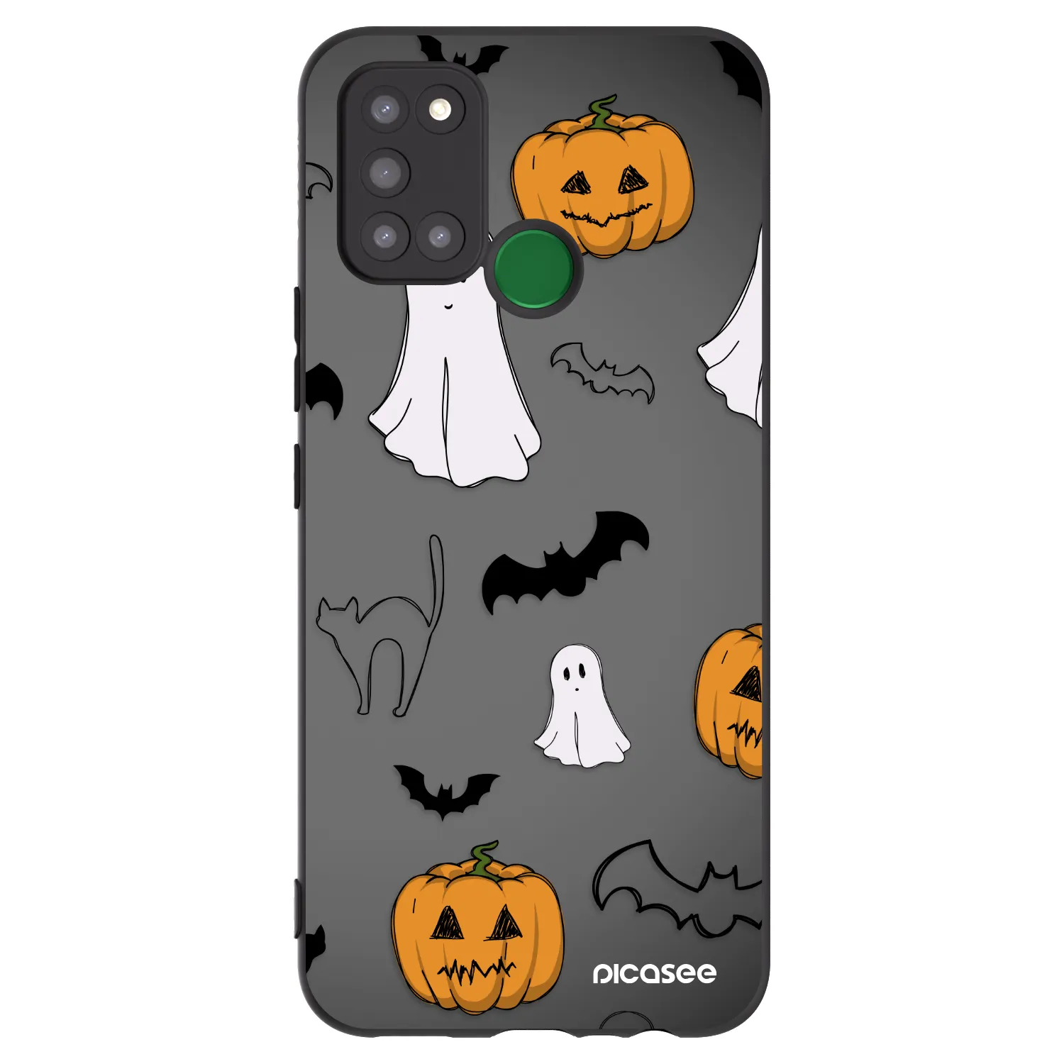 Picasee husă neagră din silicon pentru Realme 7i - Spooky crew