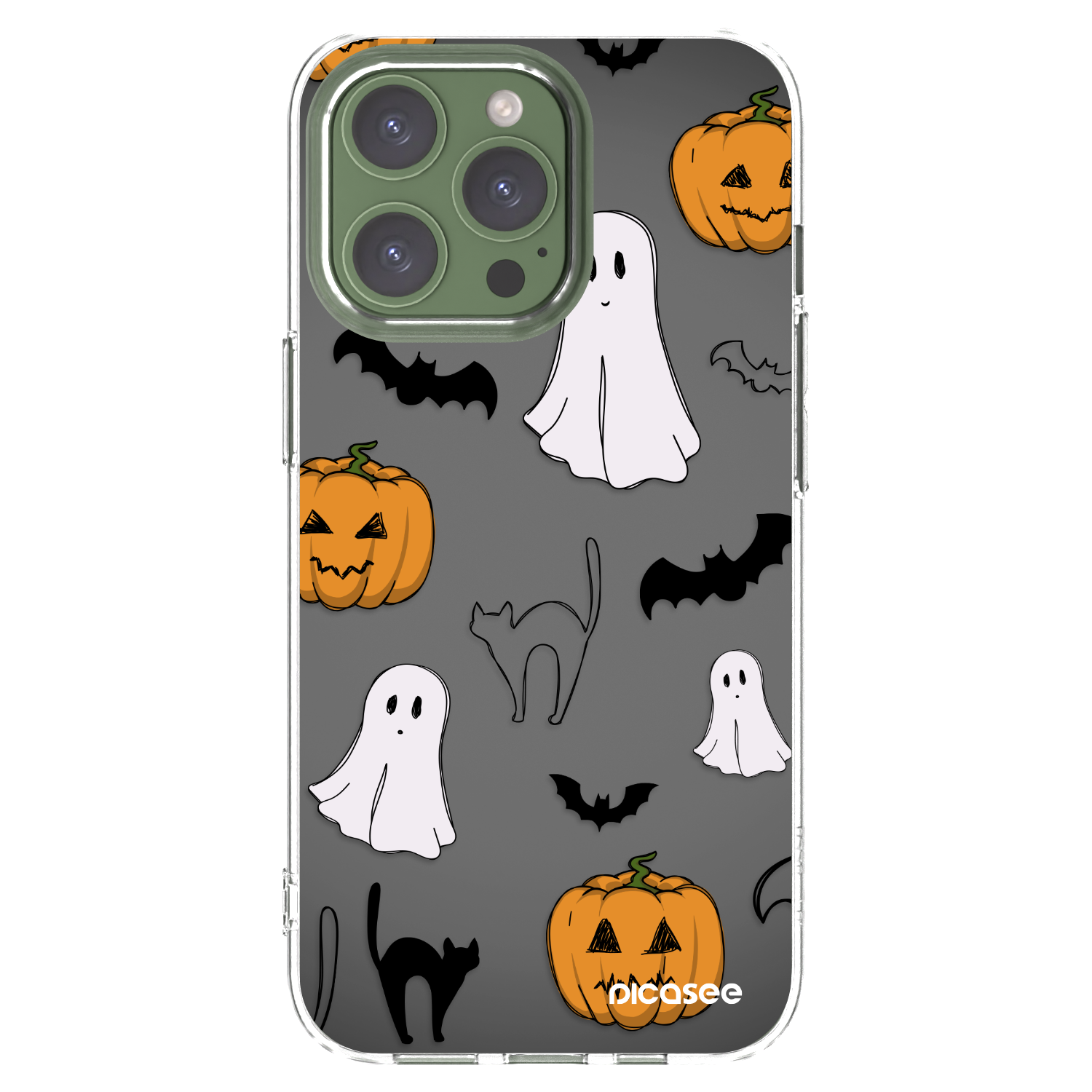 Picasee husă transparentă din silicon pentru Apple iPhone 13 Pro - Spooky crew