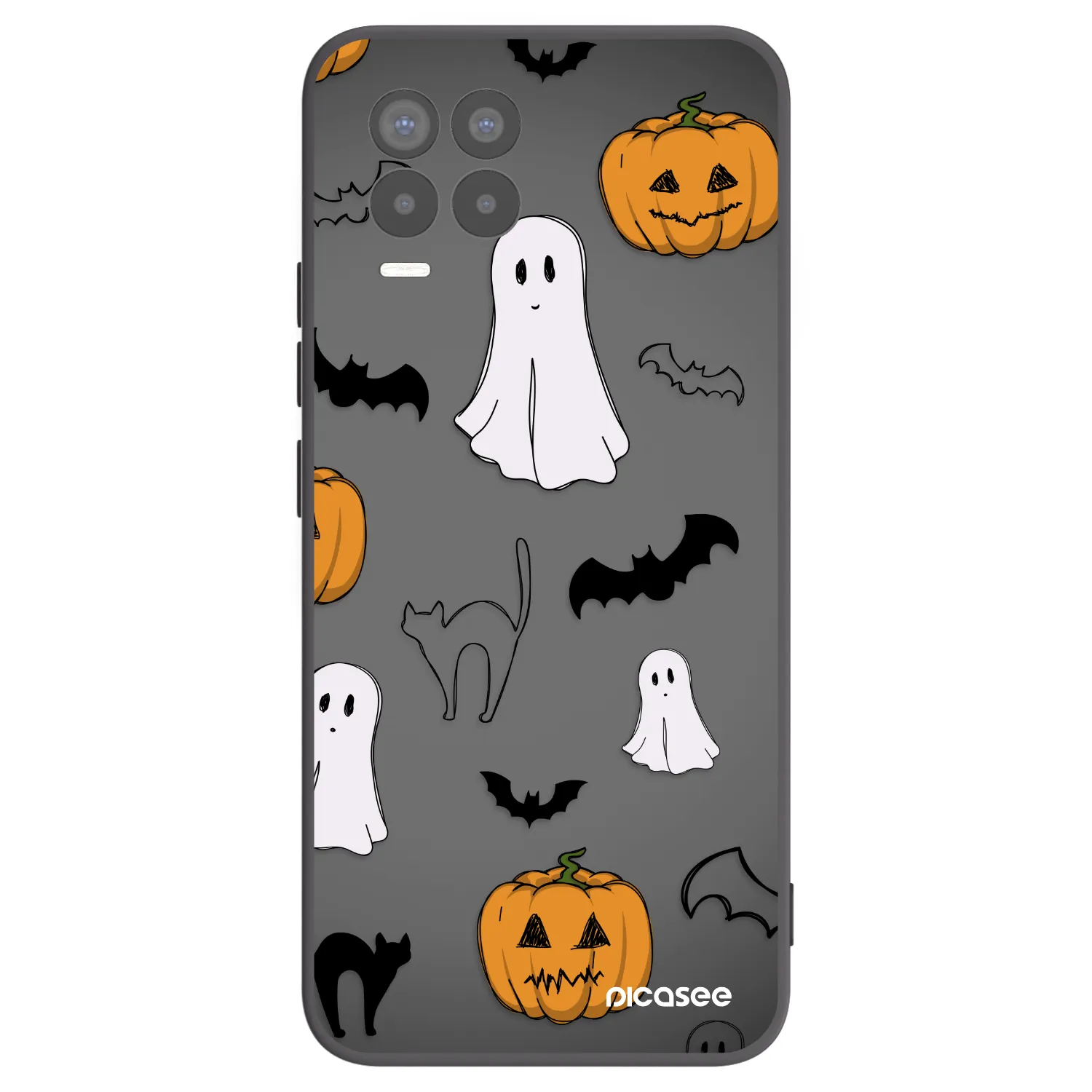 Picasee husă neagră din silicon pentru Realme 8 4G - Spooky crew