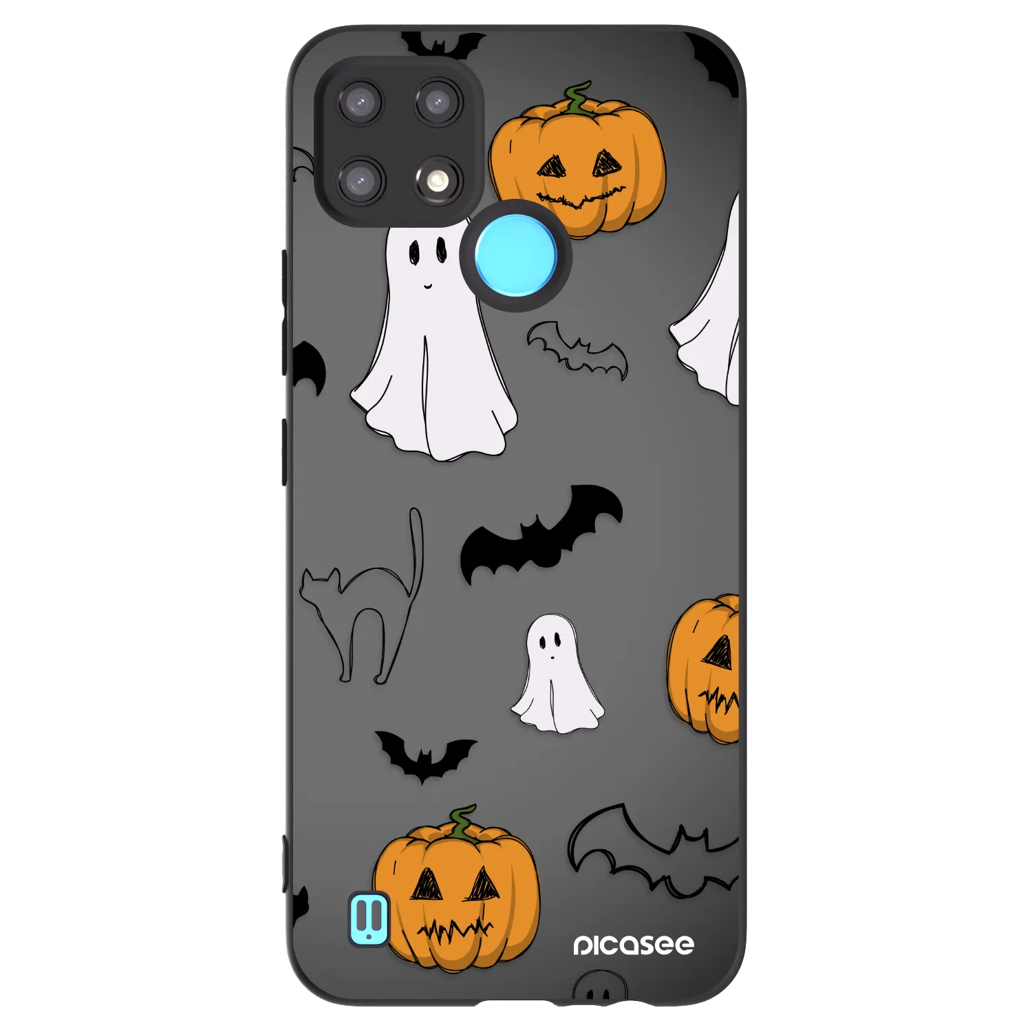 Picasee husă neagră din silicon pentru Realme C21 - Spooky crew