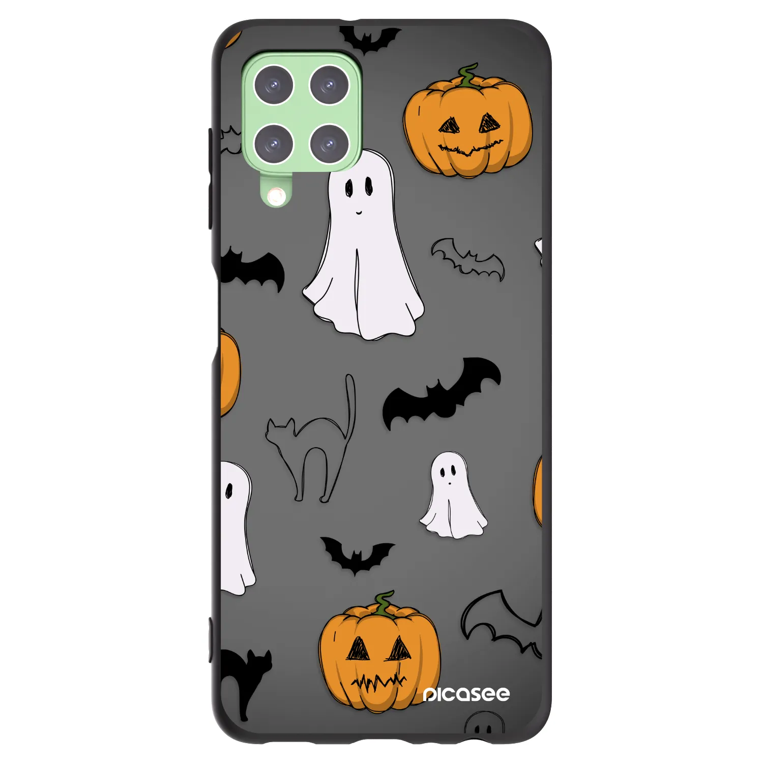 Picasee husă neagră din silicon pentru Samsung Galaxy A22 A225F 4G - Spooky crew