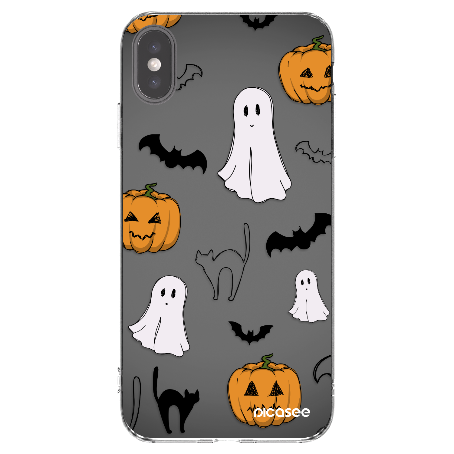 Picasee husă transparentă din silicon pentru Apple iPhone XS Max - Spooky crew