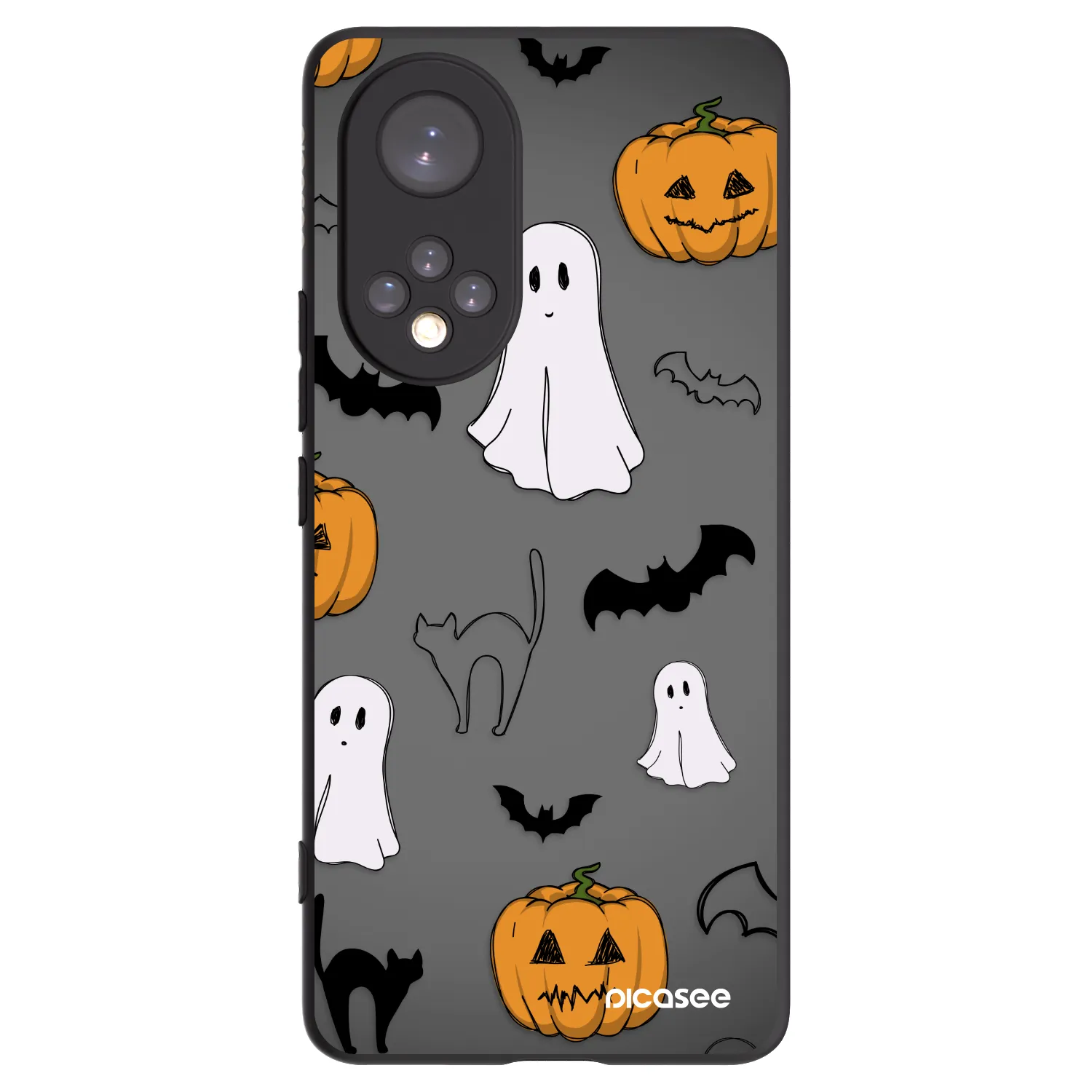 Picasee husă neagră din silicon pentru Honor 50 5G - Spooky crew