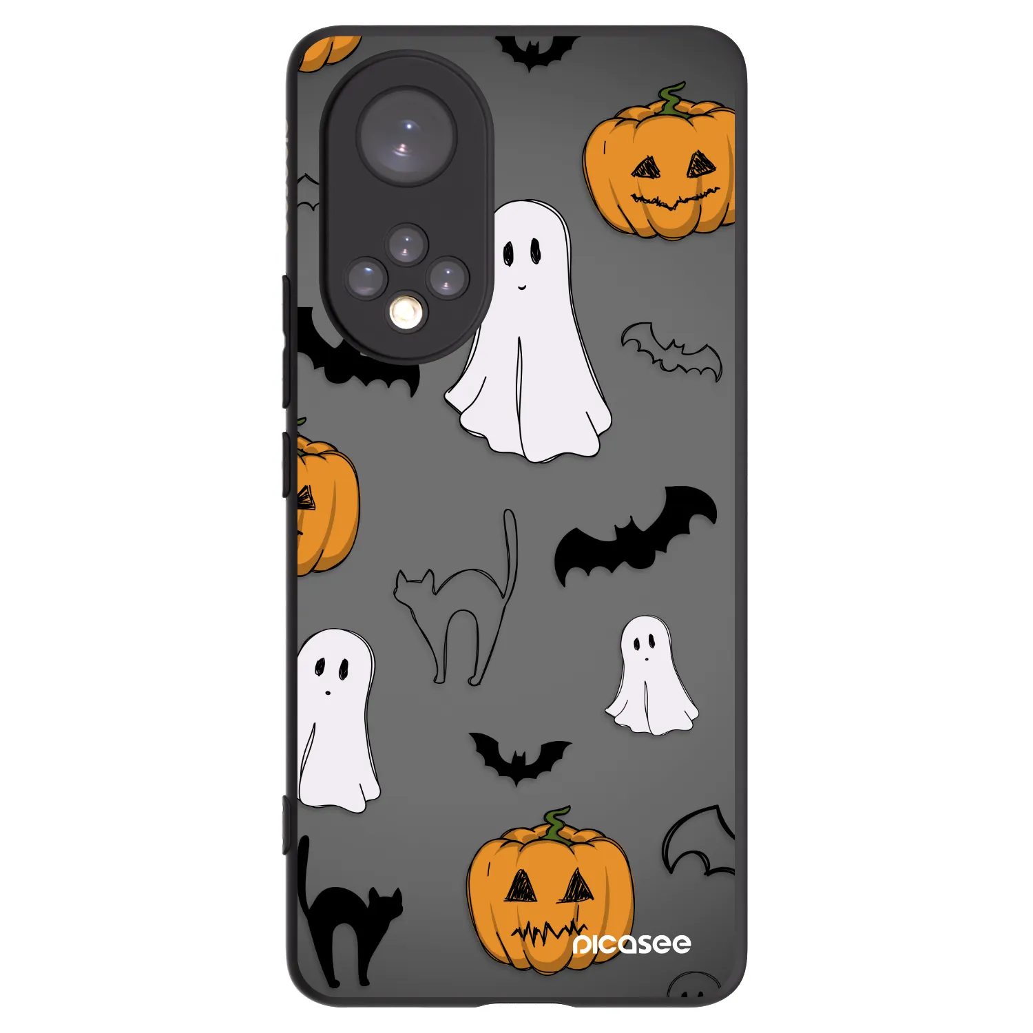 Picasee husă neagră din silicon pentru Huawei Nova 9 - Spooky crew