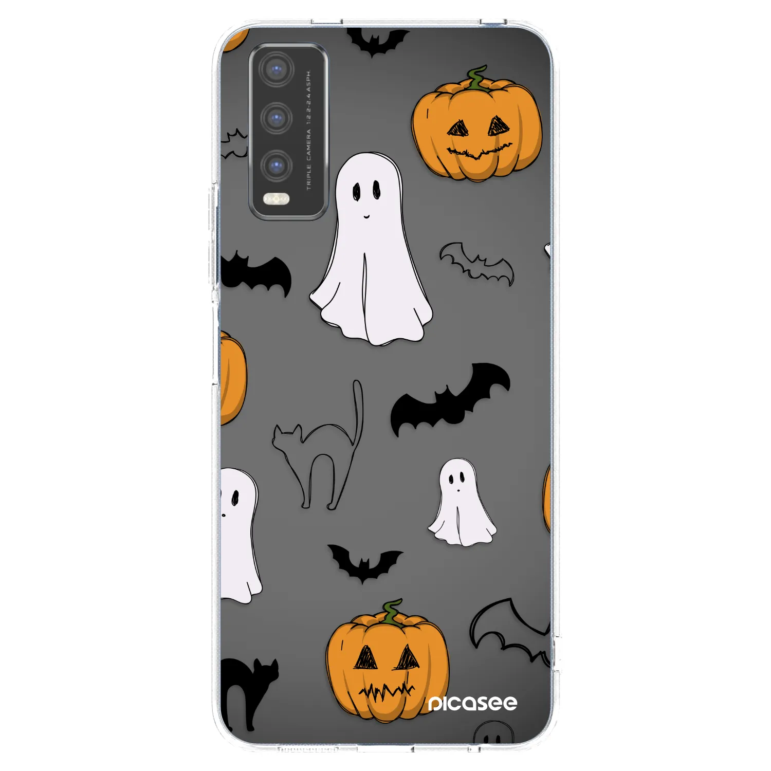 Picasee husă transparentă din silicon pentru Vivo Y20s - Spooky crew