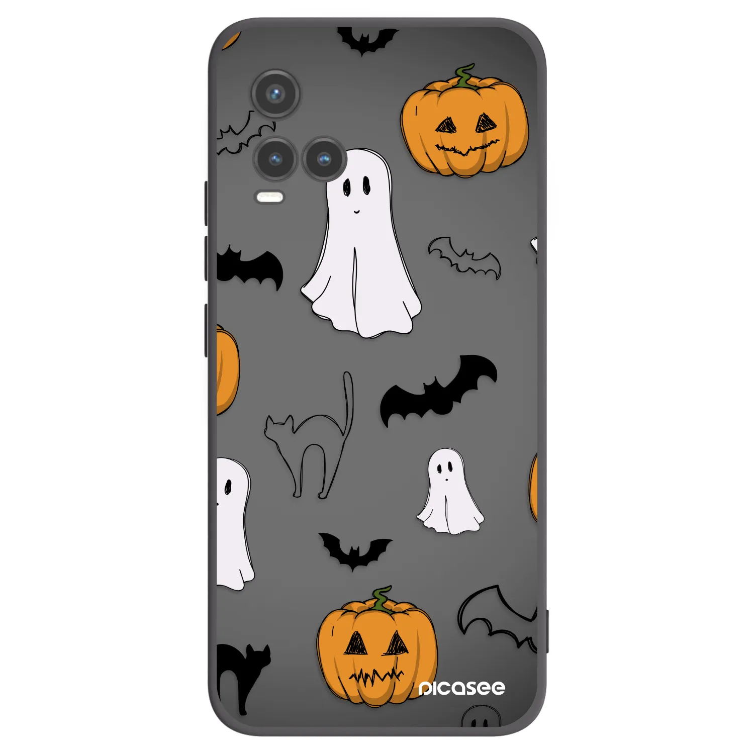 Picasee husă neagră din silicon pentru Vivo Y33s - Spooky crew