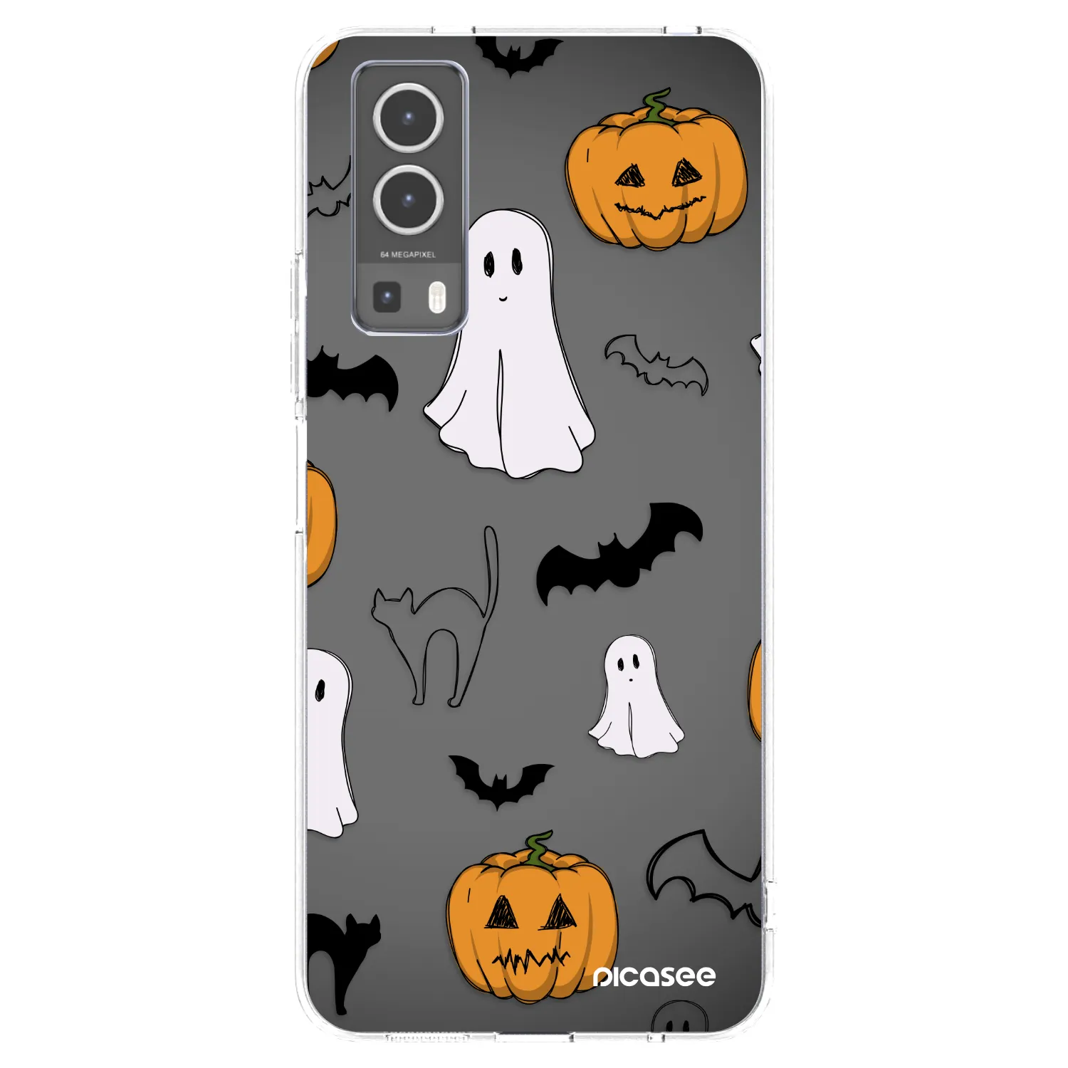 Picasee husă transparentă din silicon pentru Vivo Y72 5G - Spooky crew