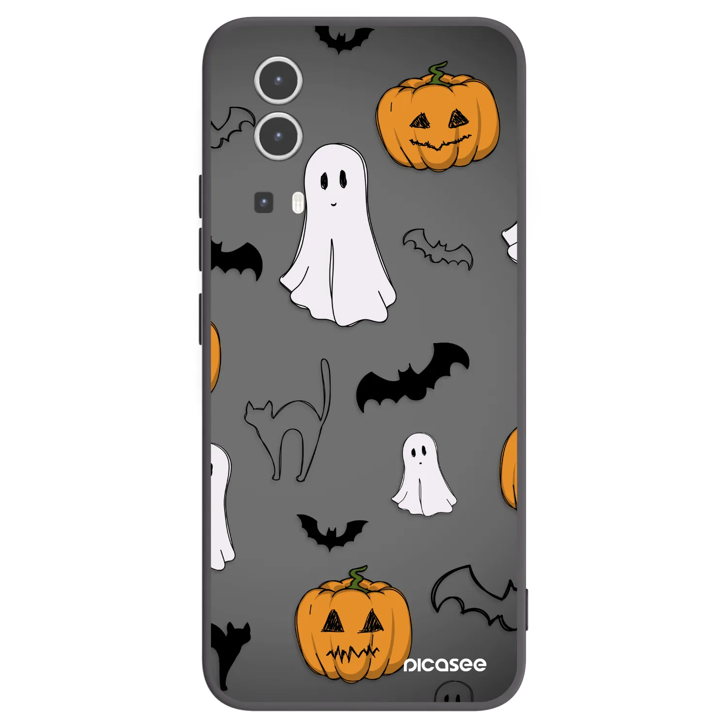Picasee husă neagră din silicon pentru Vivo Y72 5G - Spooky crew