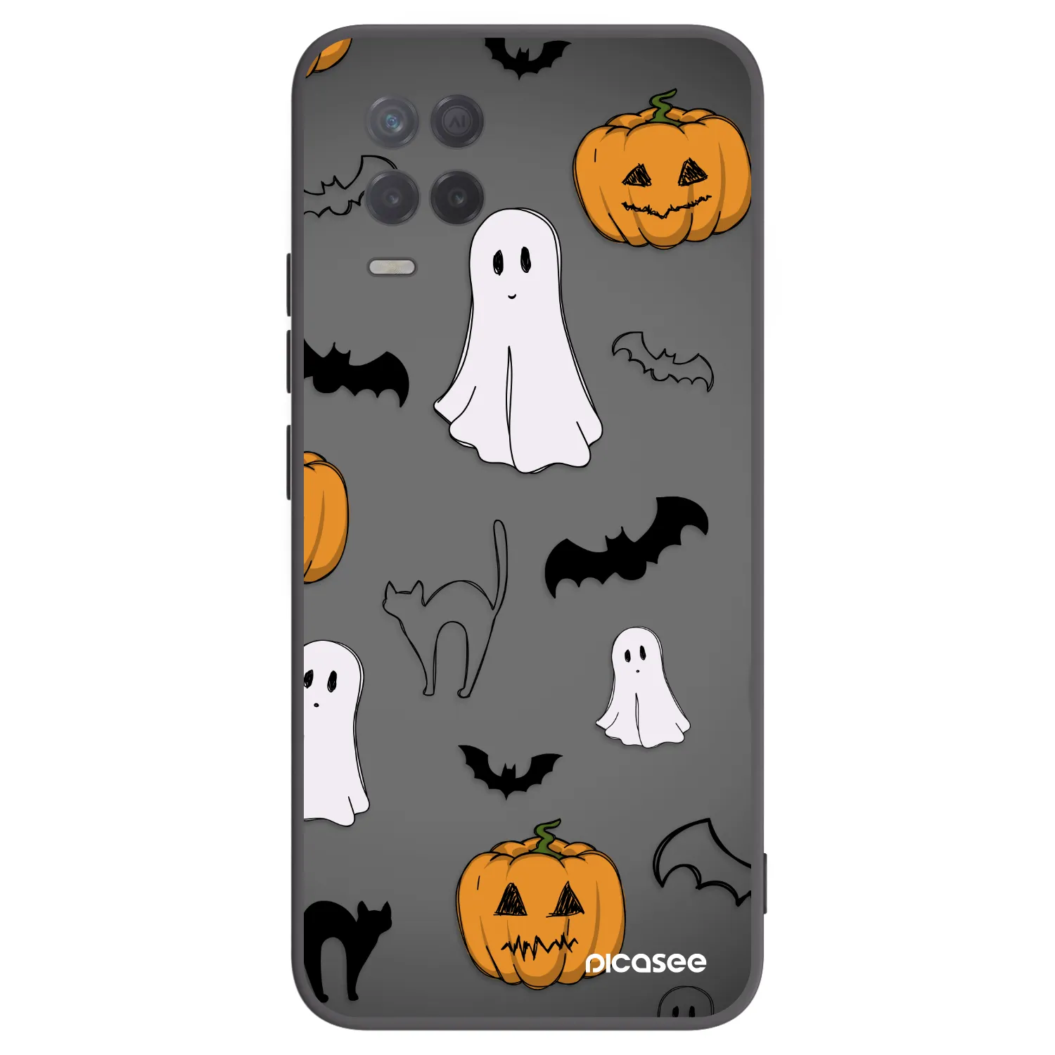 Picasee husă neagră din silicon pentru Realme 8 5G - Spooky crew